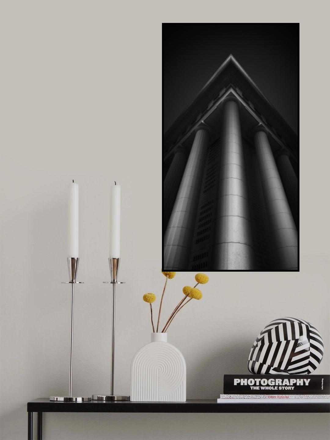 Roman column B&W Poster och Canvastavla