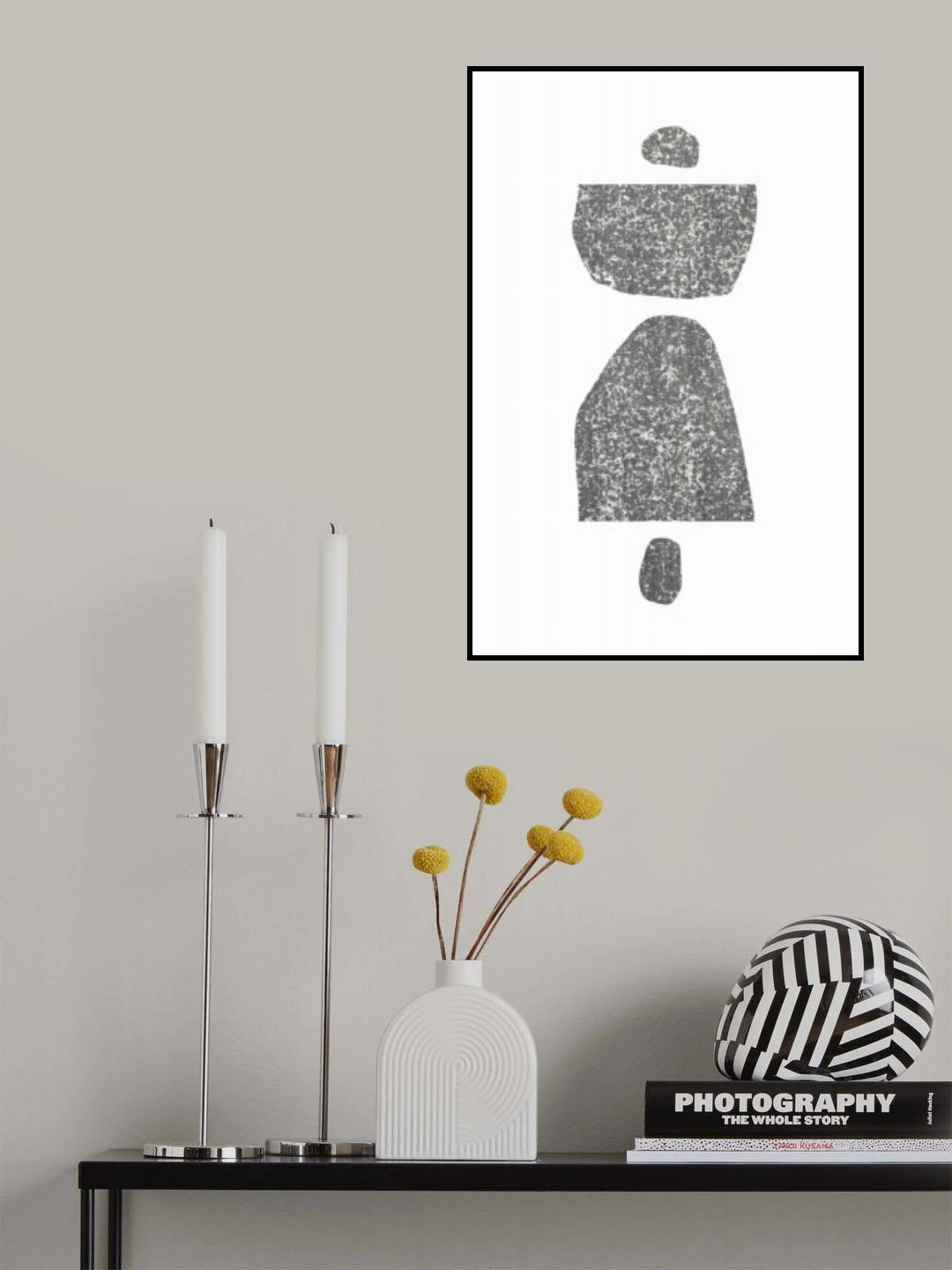 Textured Shapes Poster och Canvastavla