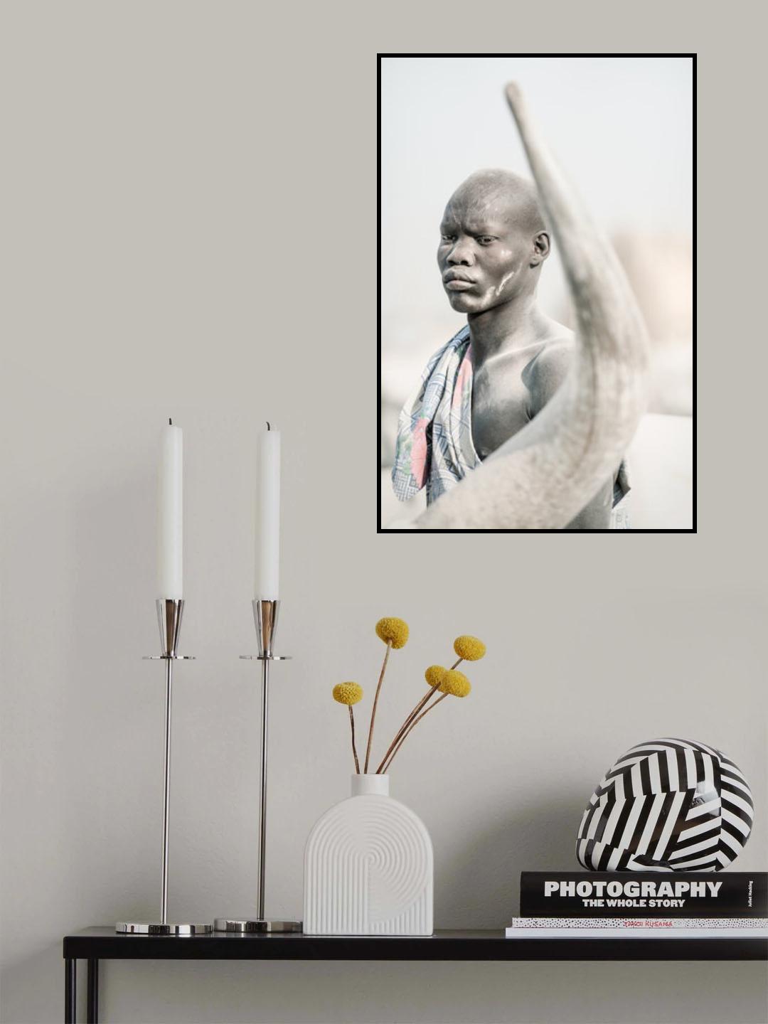Mundari tribesman Poster och Canvastavla