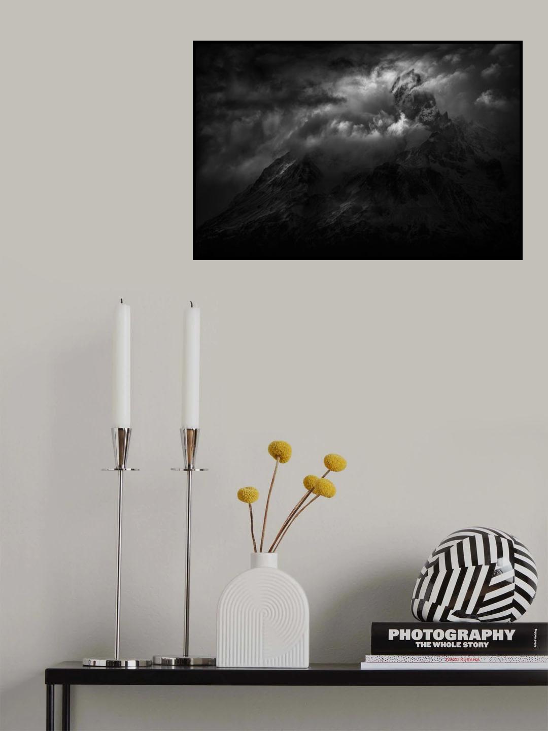 Passing storm over the Paine massif Poster och Canvastavla