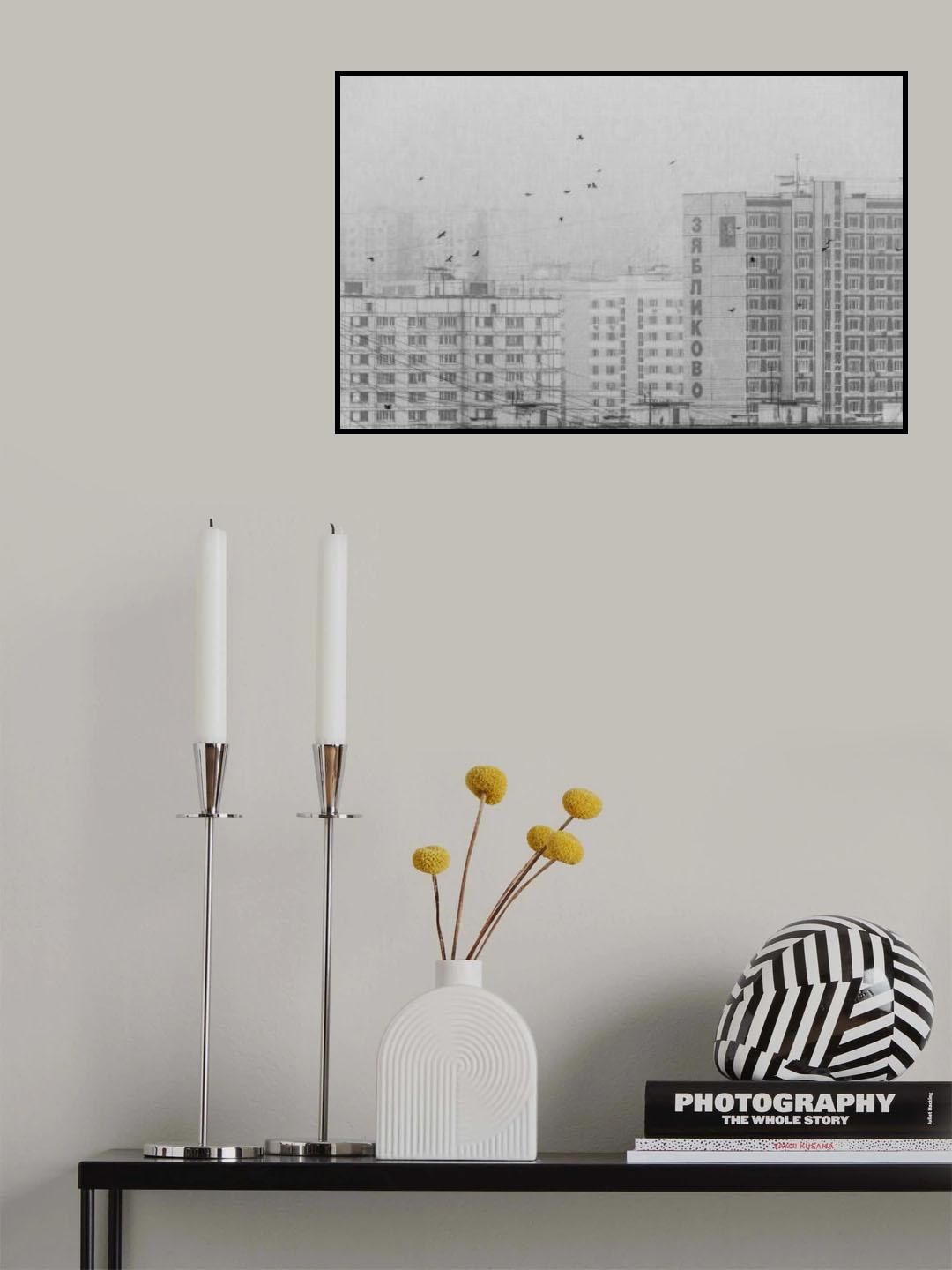 Fog over the city outskirts Poster och Canvastavla