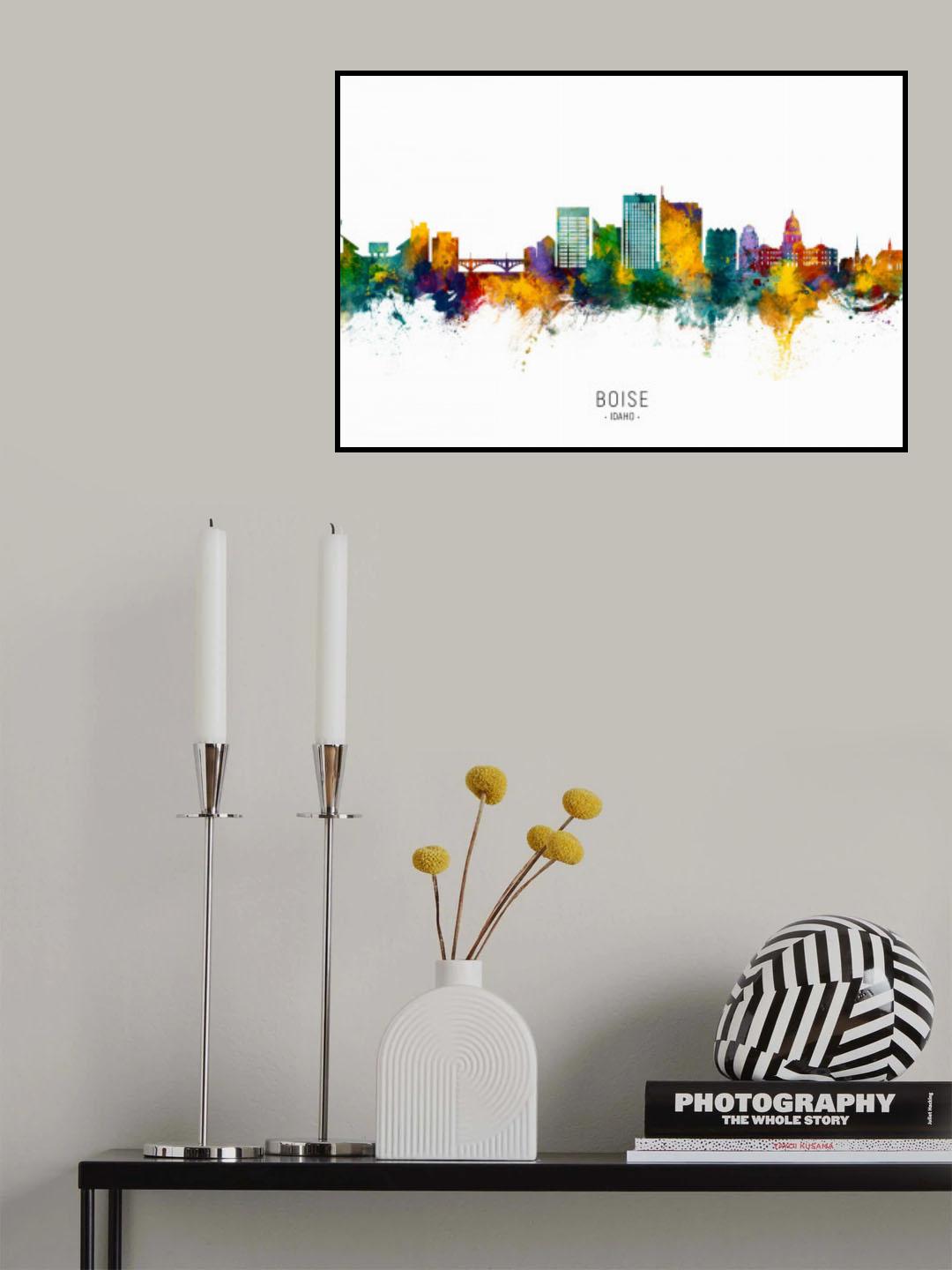 Boise Idaho Skyline Poster och Canvastavla