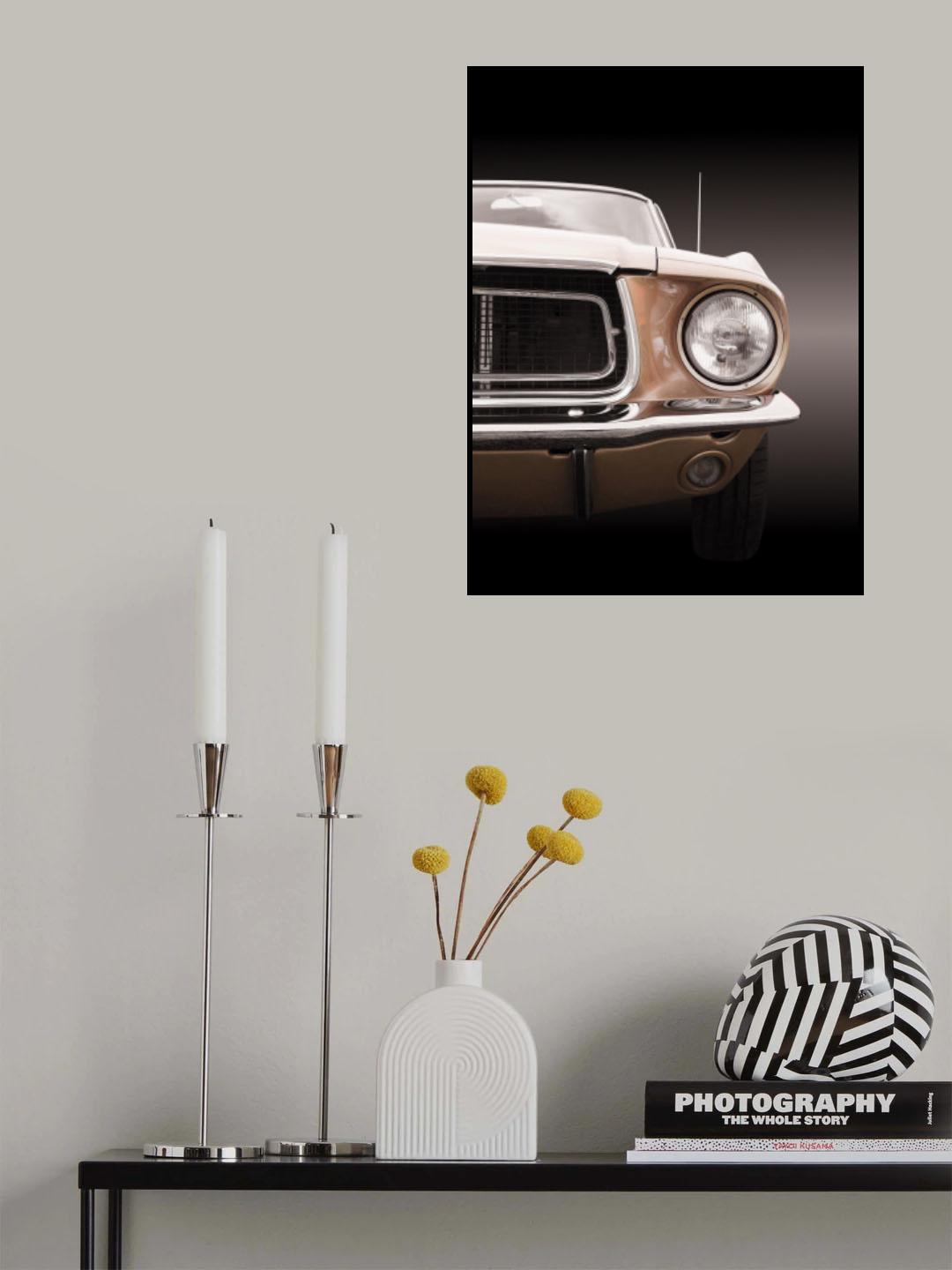 American classic car Mustang Coupe 1968 Poster och Canvastavla