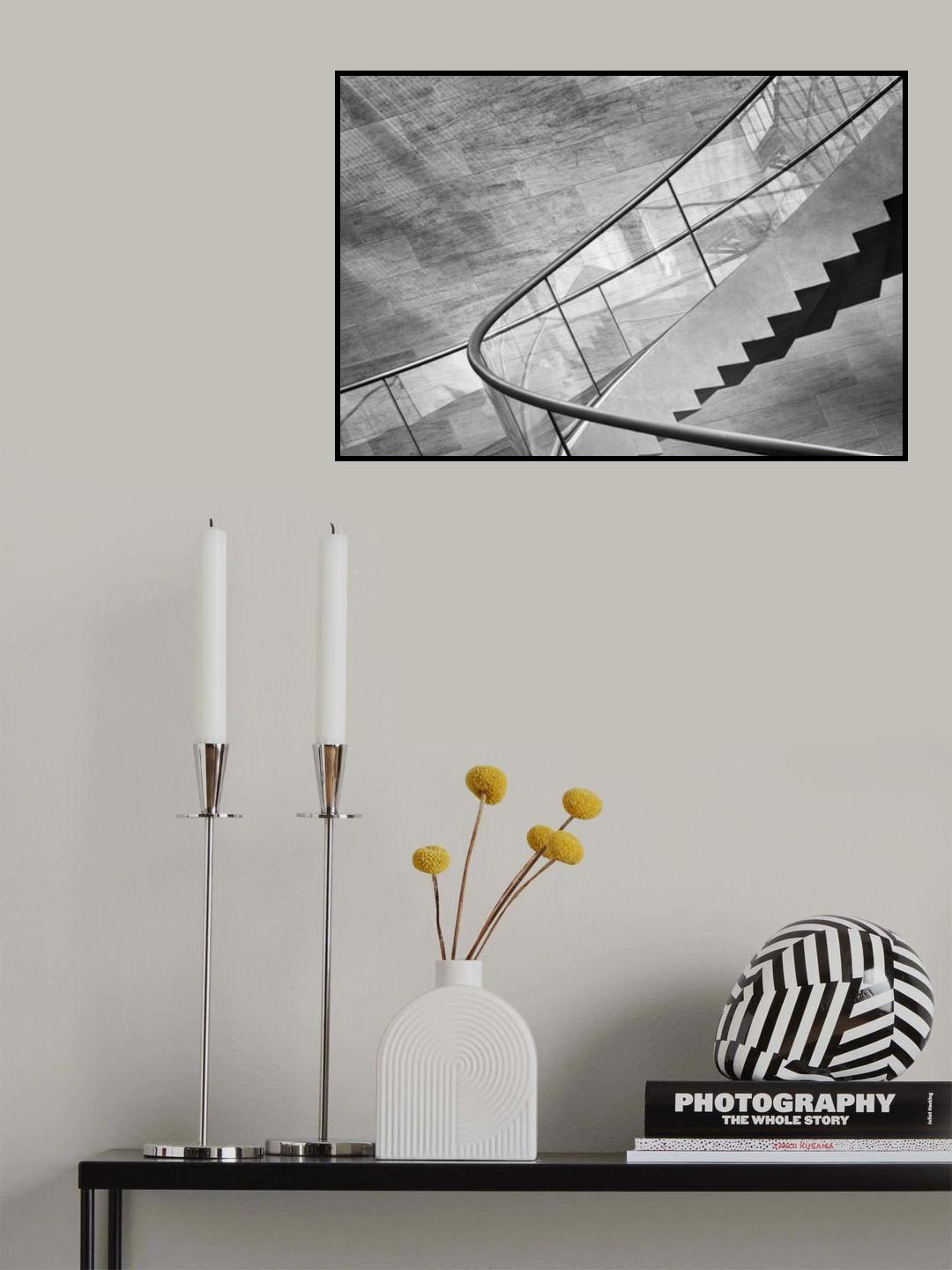 Steel, stone and glass Poster och Canvastavla