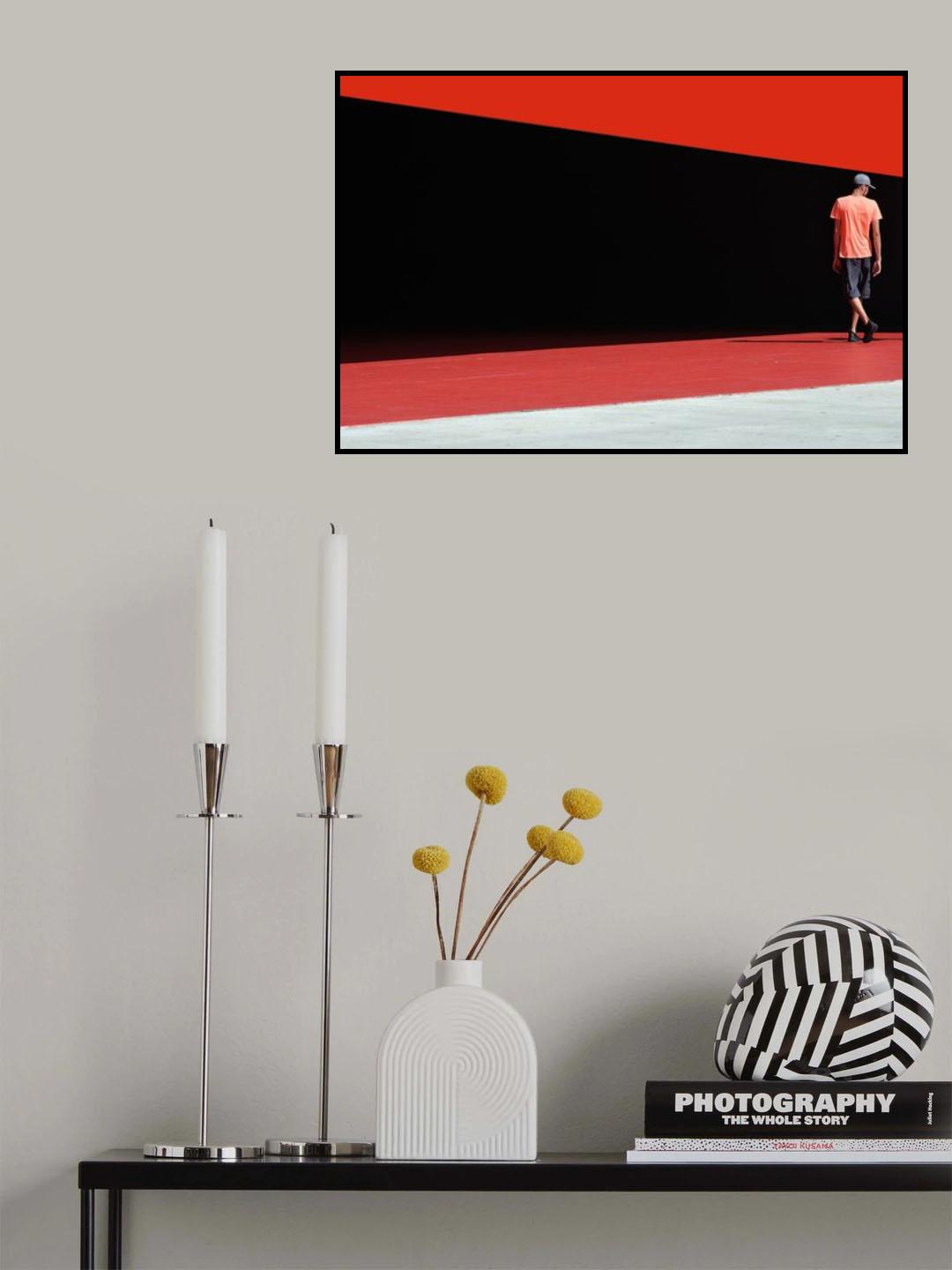 a man between geometries of light and colors Poster och Canvastavla