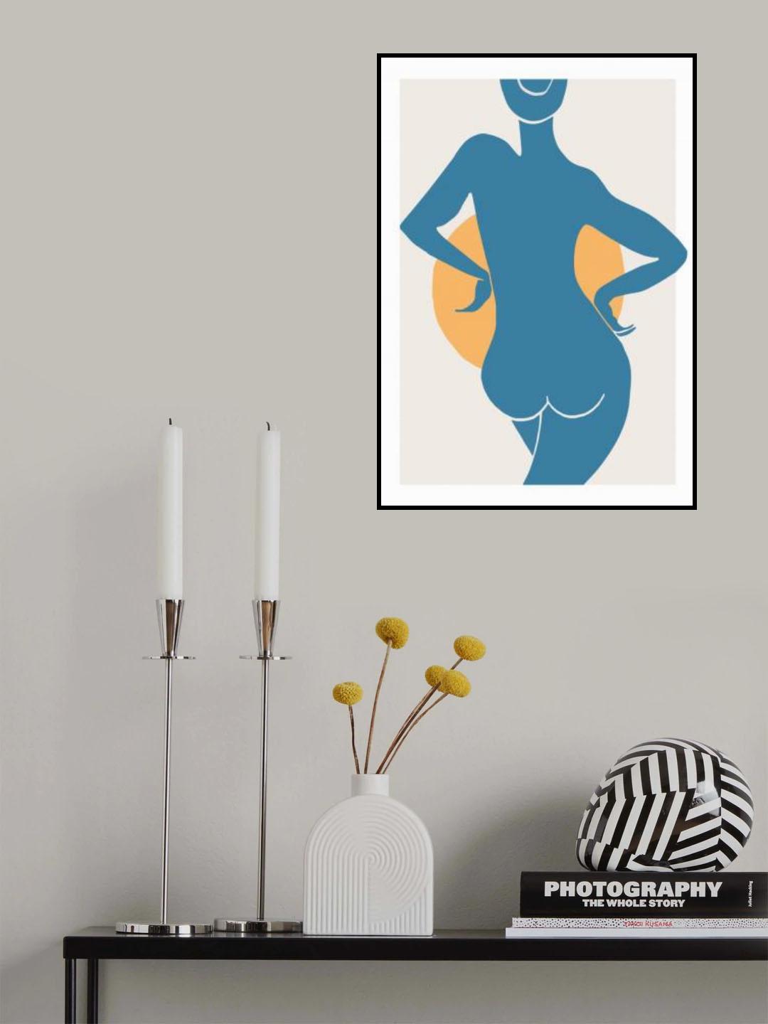 Blue Woman Poster och Canvastavla