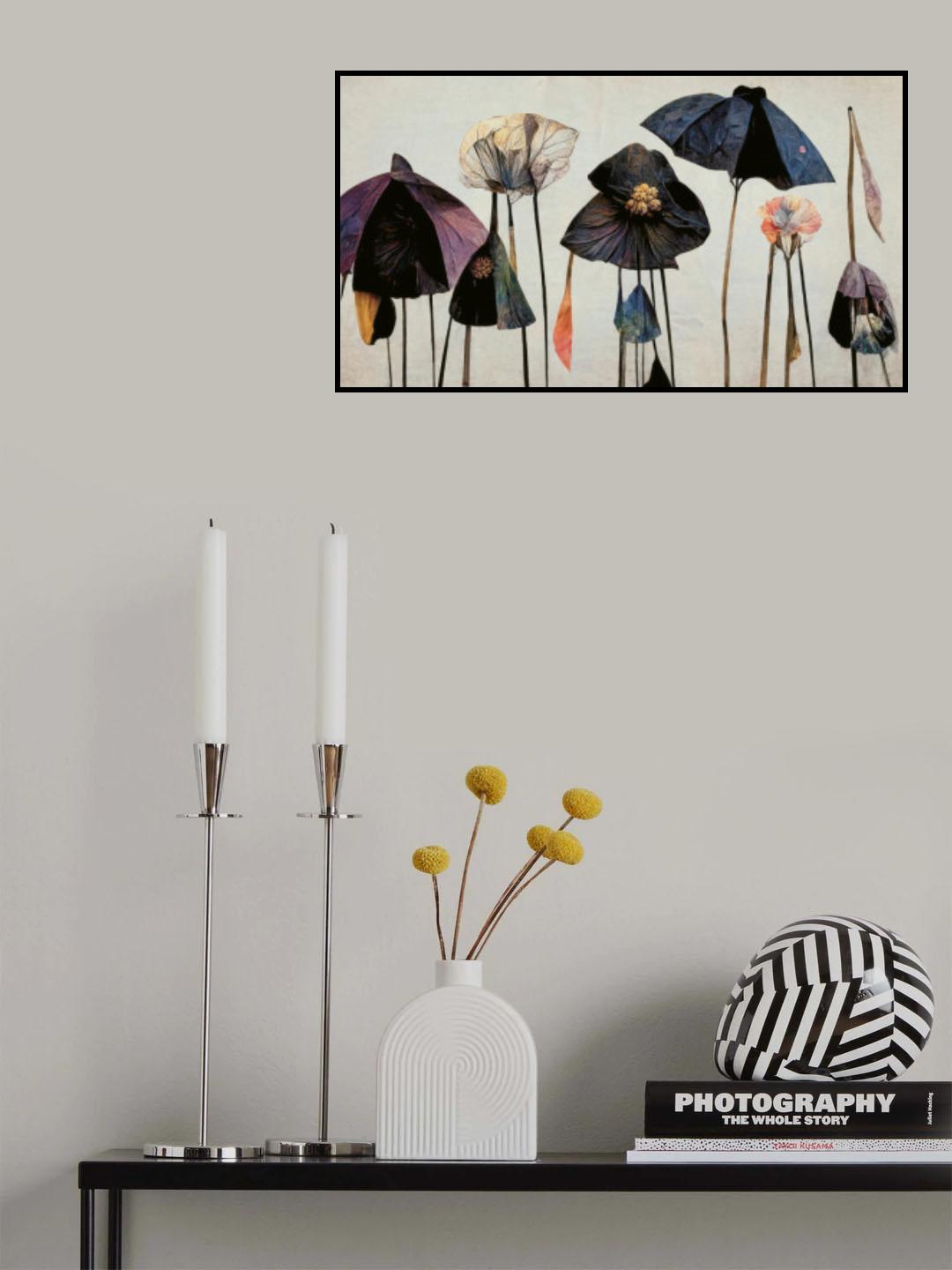 Umbrella Flowers No 1 Poster och Canvastavla