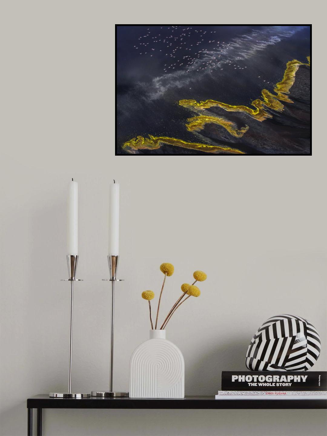 Flying Over Lake Magadi - 5 Poster och Canvastavla