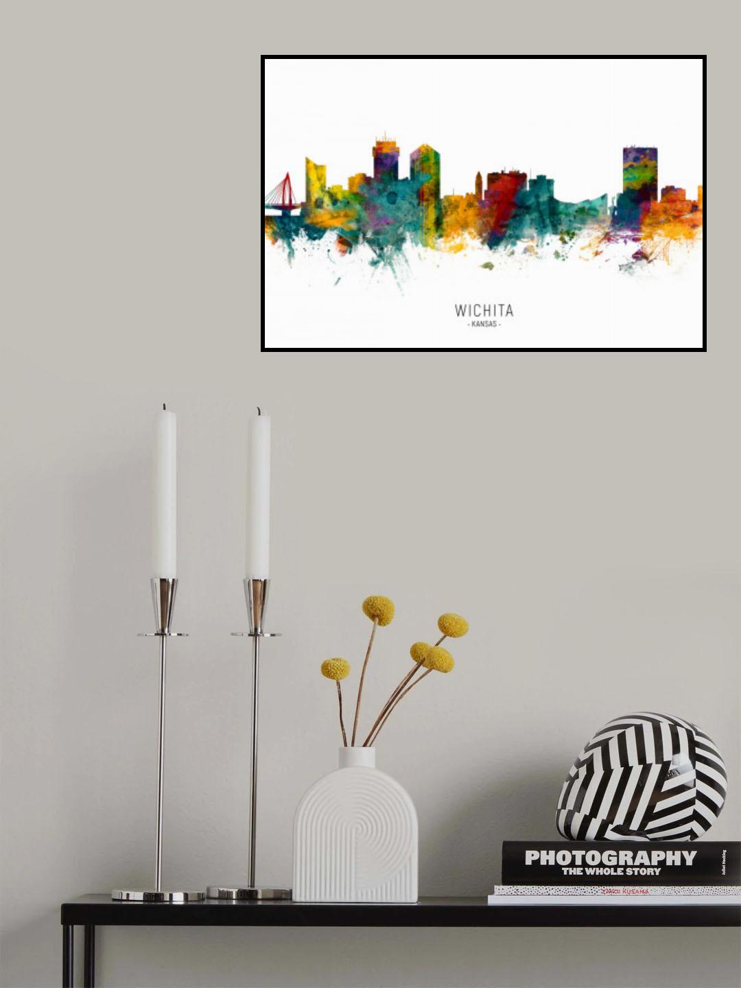 Wichita Kansas Skyline Poster och Canvastavla