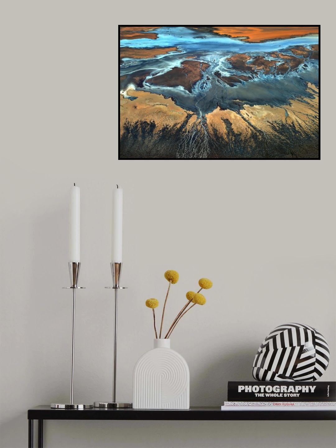 California Aerial - The Desert From Above Poster och Canvastavla