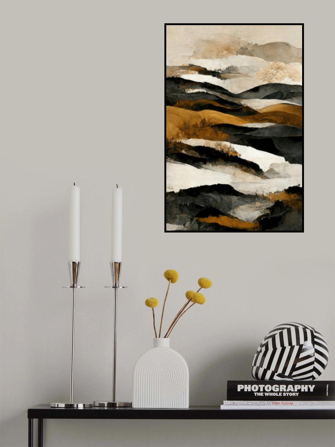 Ochre And Beige Mountains Poster och Canvastavla