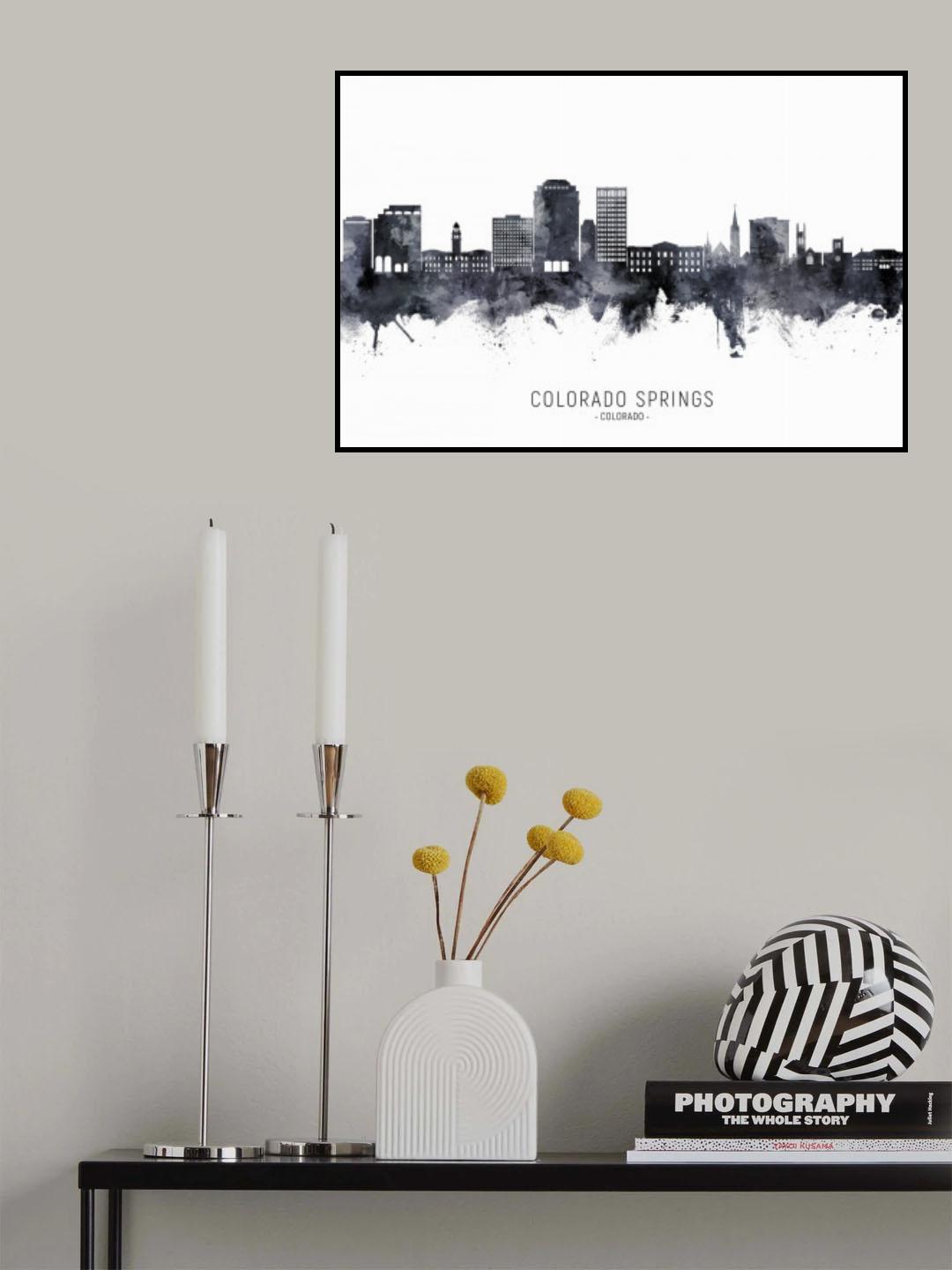 Colorado Springs Colorado Skyline Poster och Canvastavla