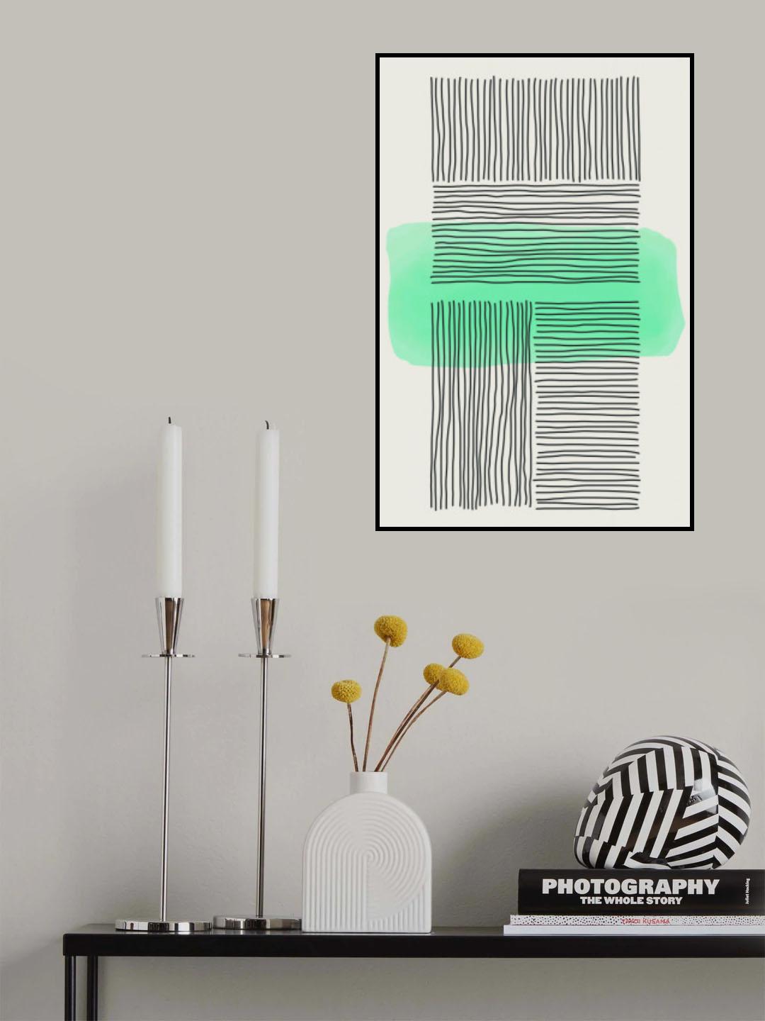 Light Green Abstract #1 Poster och Canvastavla