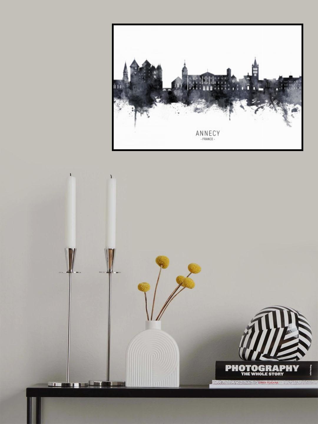 Annecy France Skyline Poster och Canvastavla