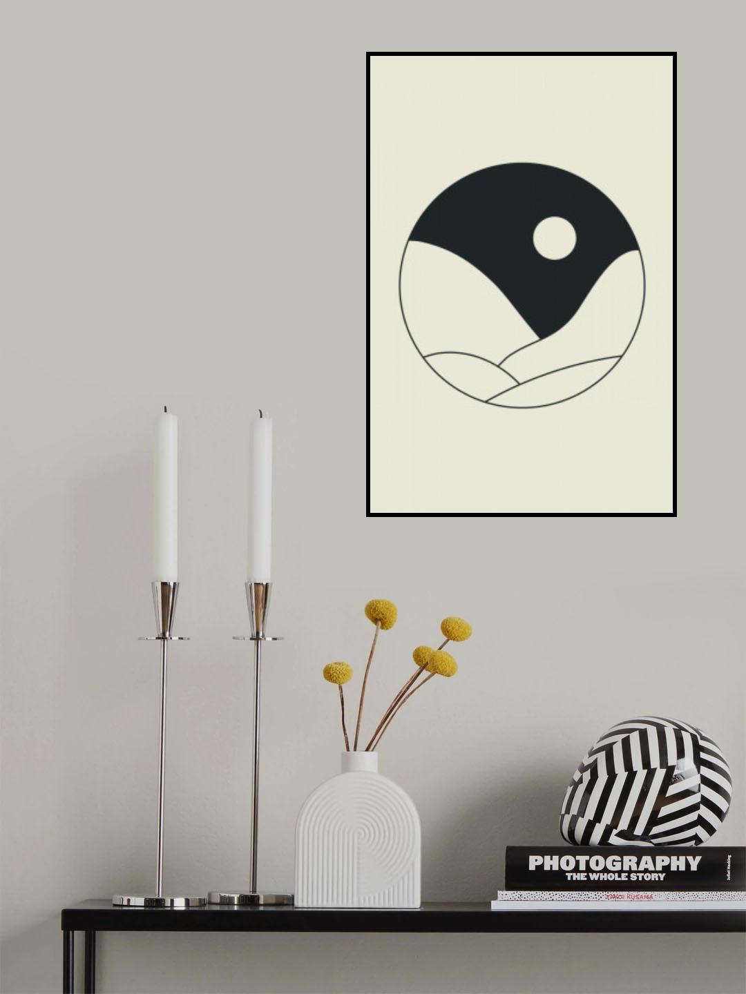 Moon Mountains #4 Poster och Canvastavla