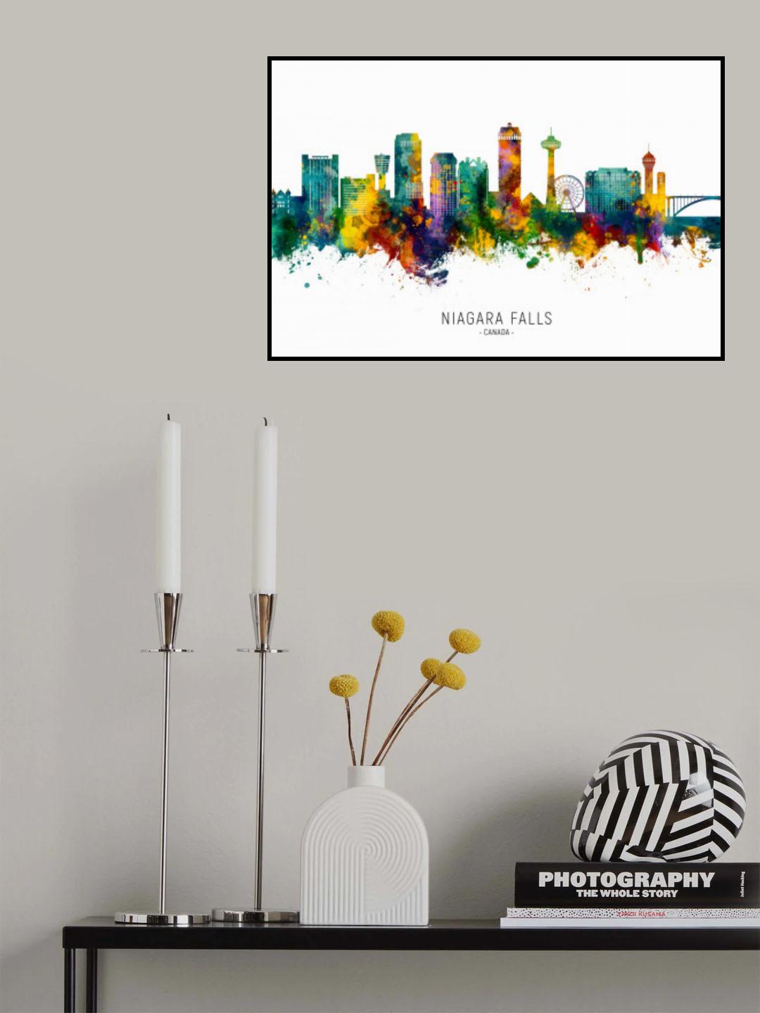 Niagara Falls Canada Skyline Poster och Canvastavla