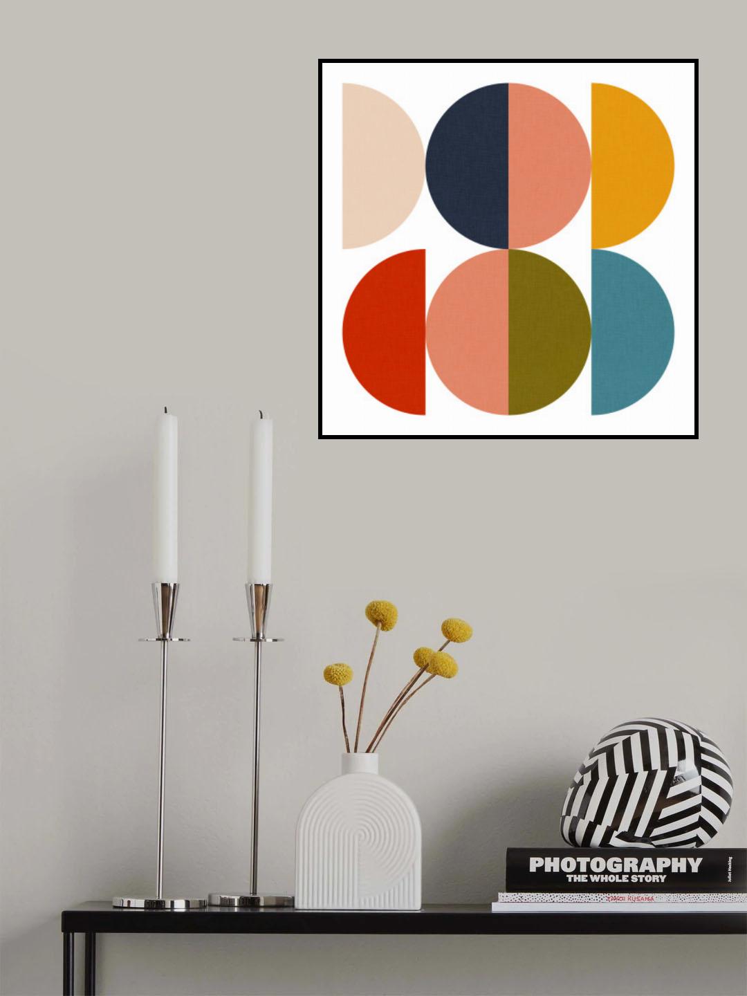 Mid Century Geometric Color Play 1 Poster och Canvastavla