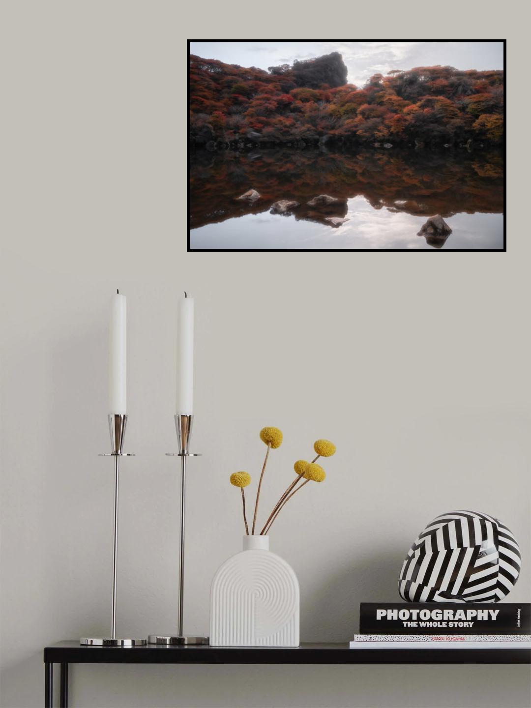 Autumn pond Poster och Canvastavla