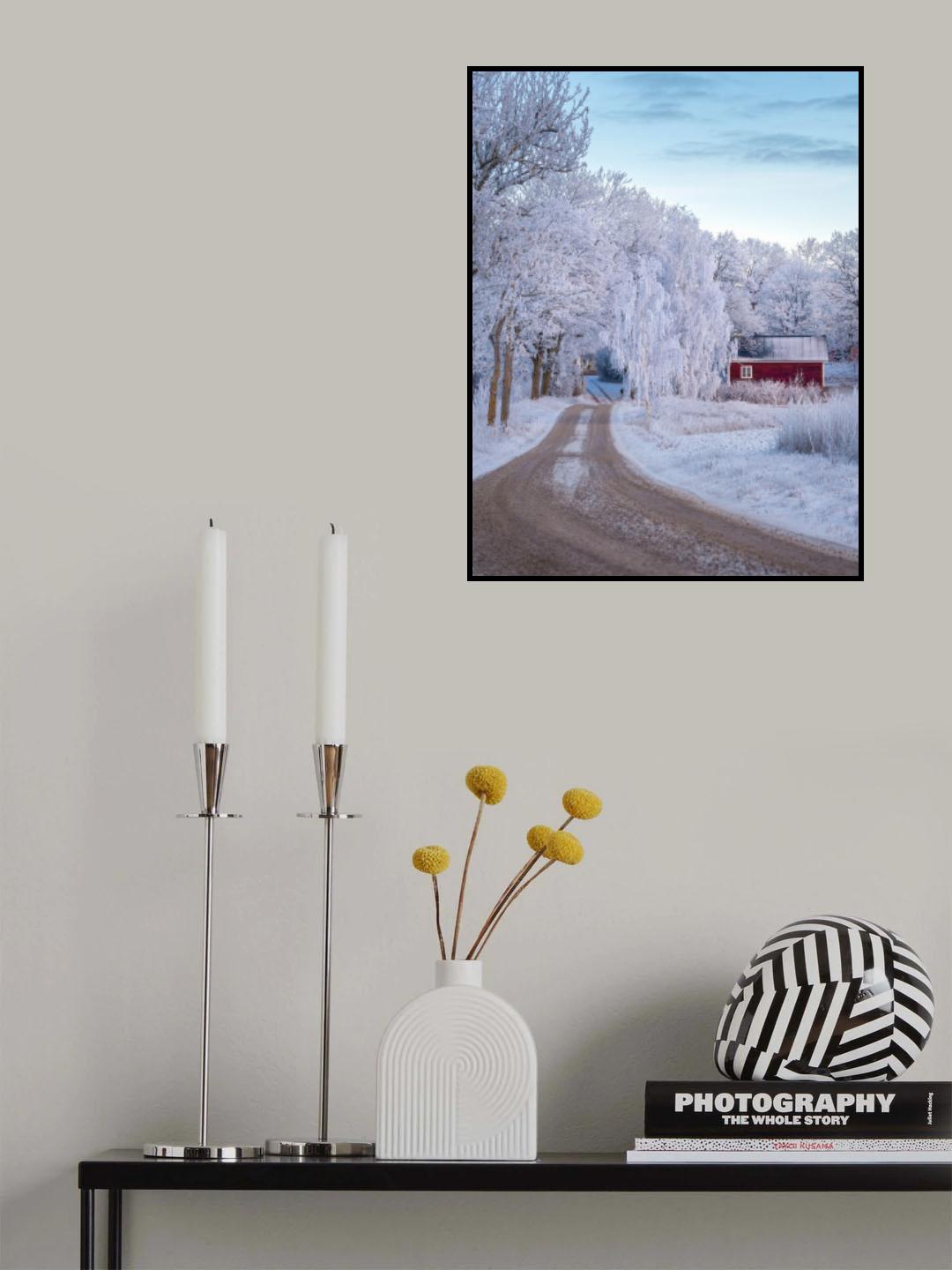 Frosty road Poster och Canvastavla