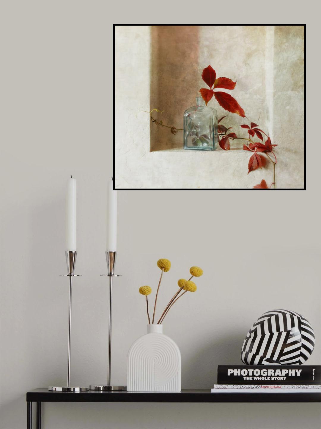 with a branch of wild grapes Poster och Canvastavla