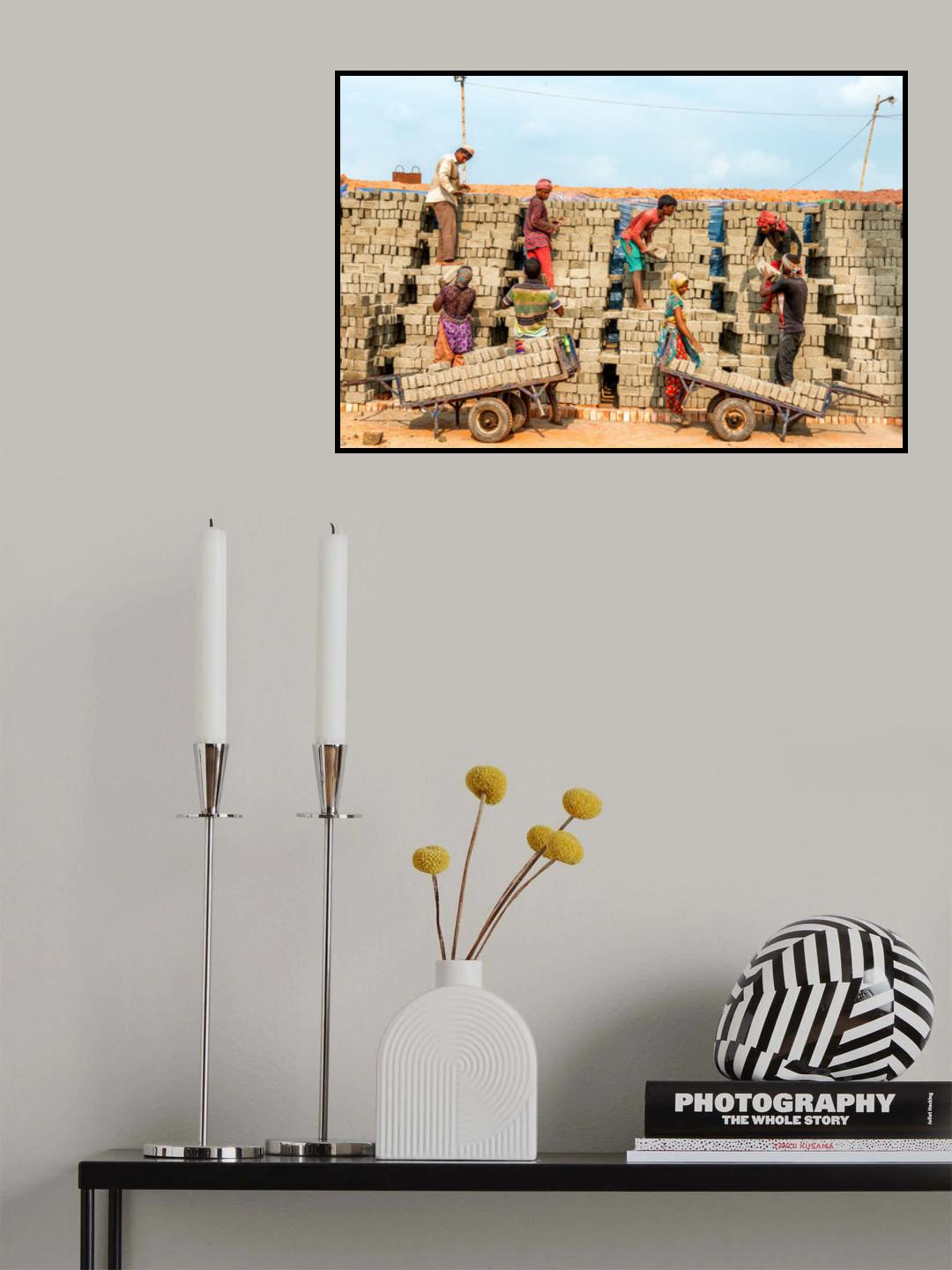 Brick workers Poster och Canvastavla