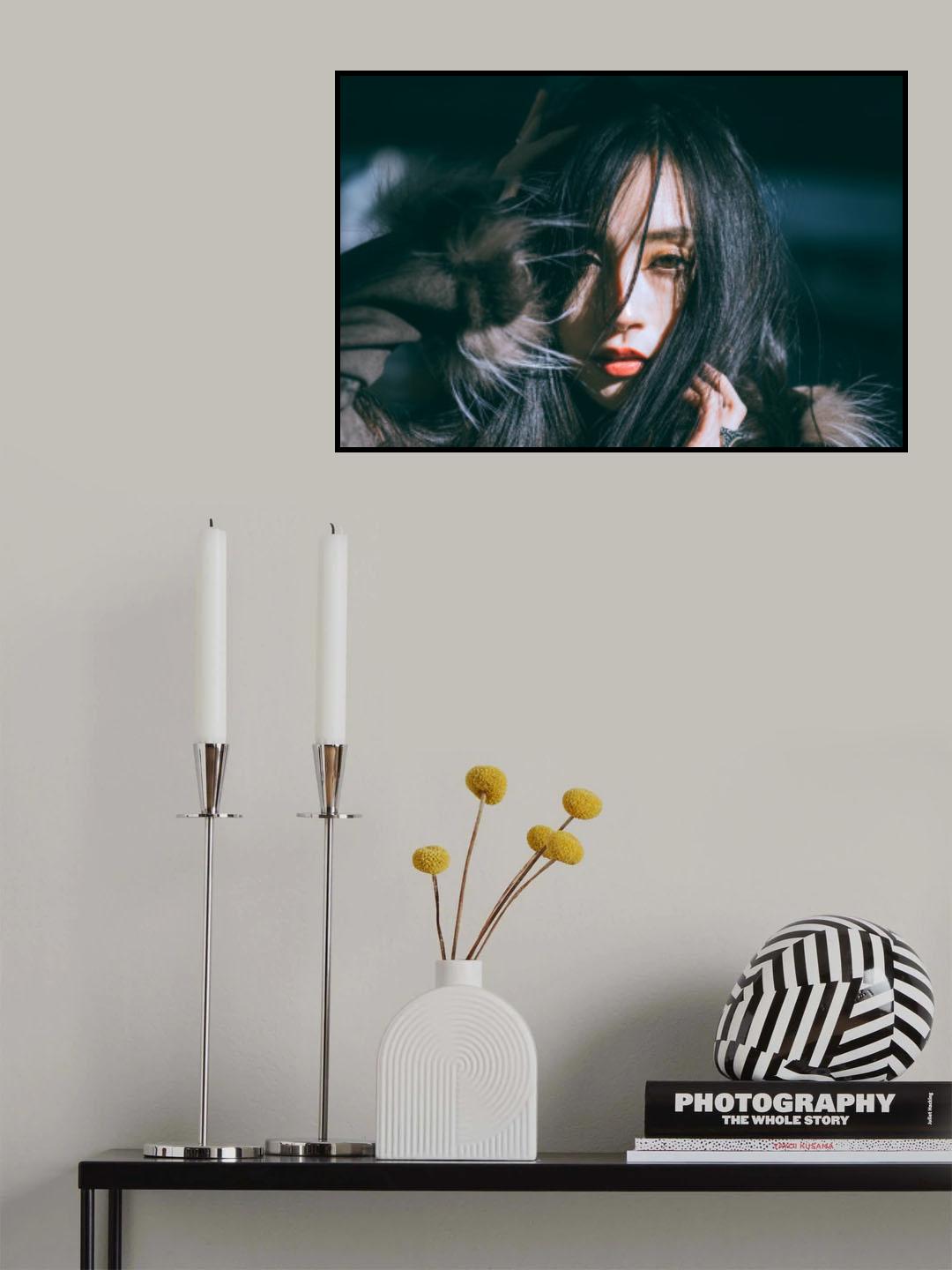Black hair Poster och Canvastavla