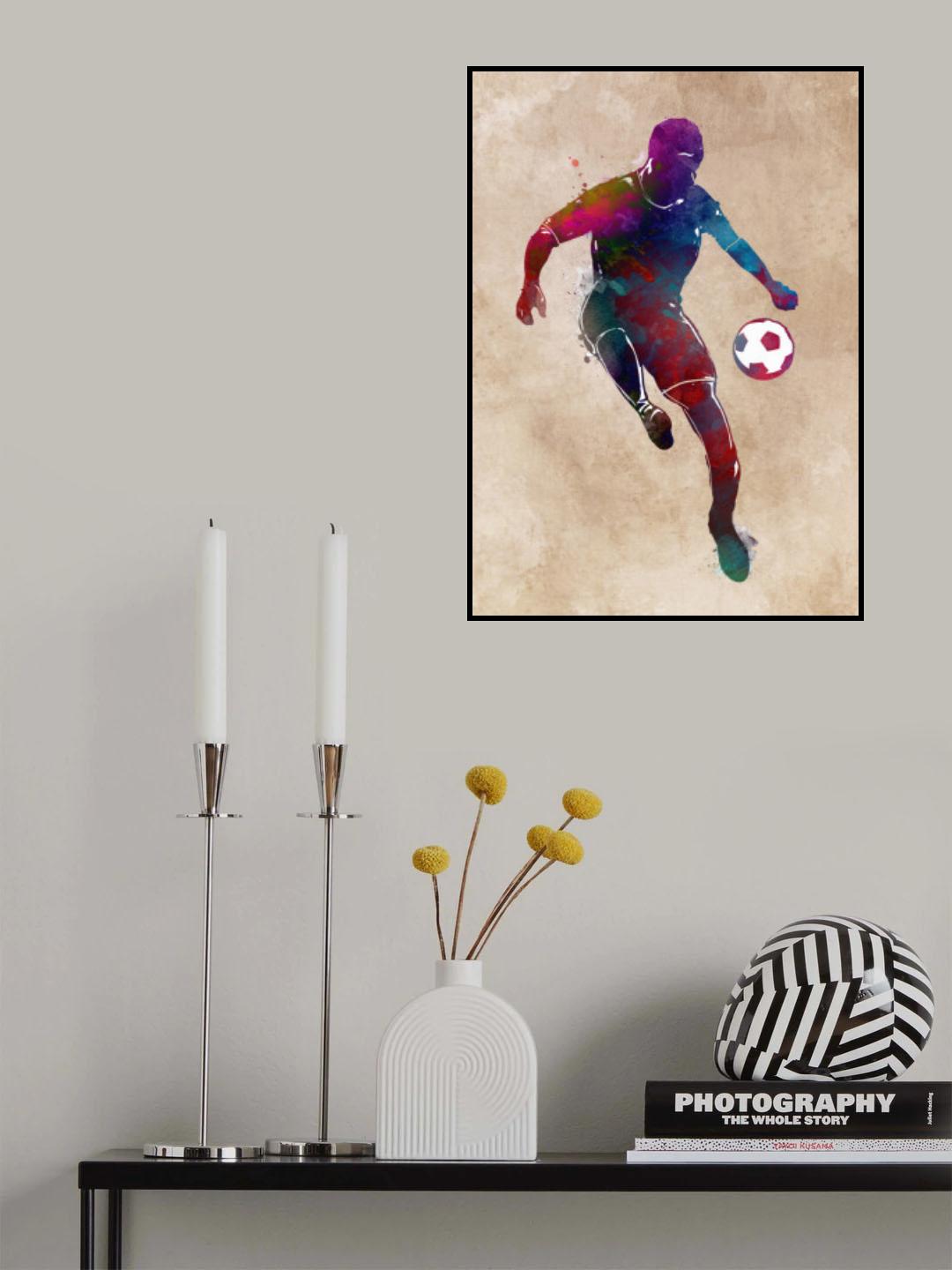 Football Soccer Sport Art 9 Poster och Canvastavla