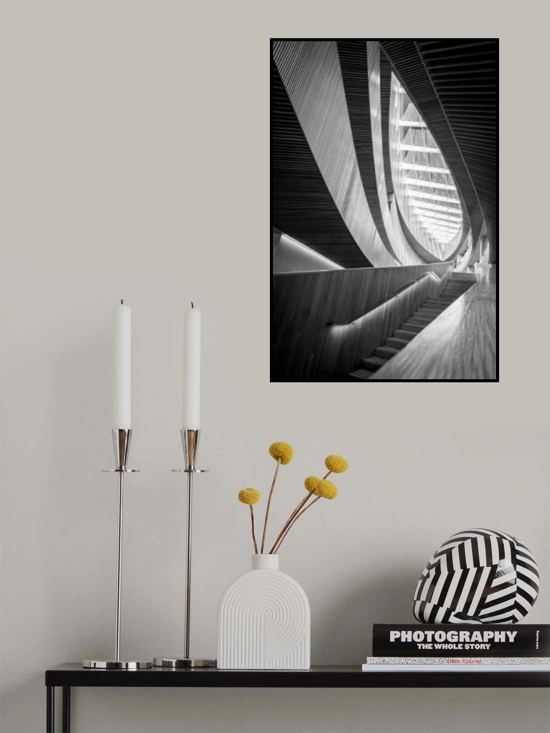 Monochrome Lines Poster och Canvastavla
