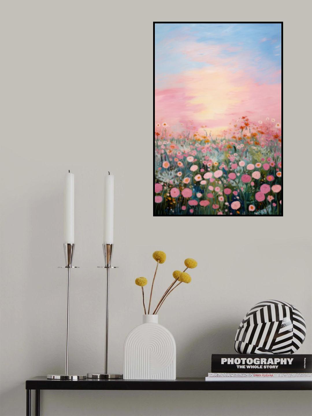 Pink Sunrise Poster och Canvastavla