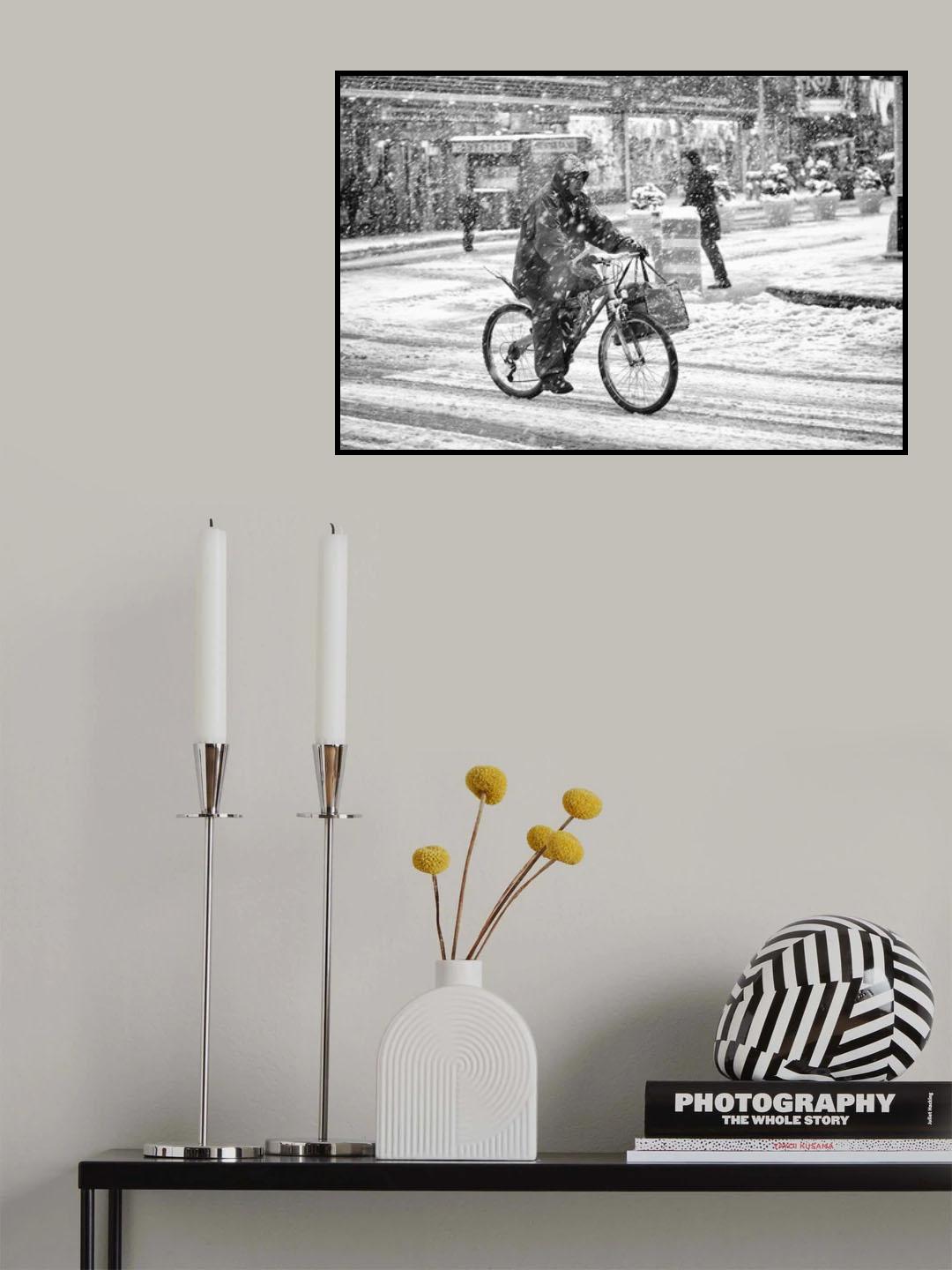 New York in Blizzard Poster och Canvastavla