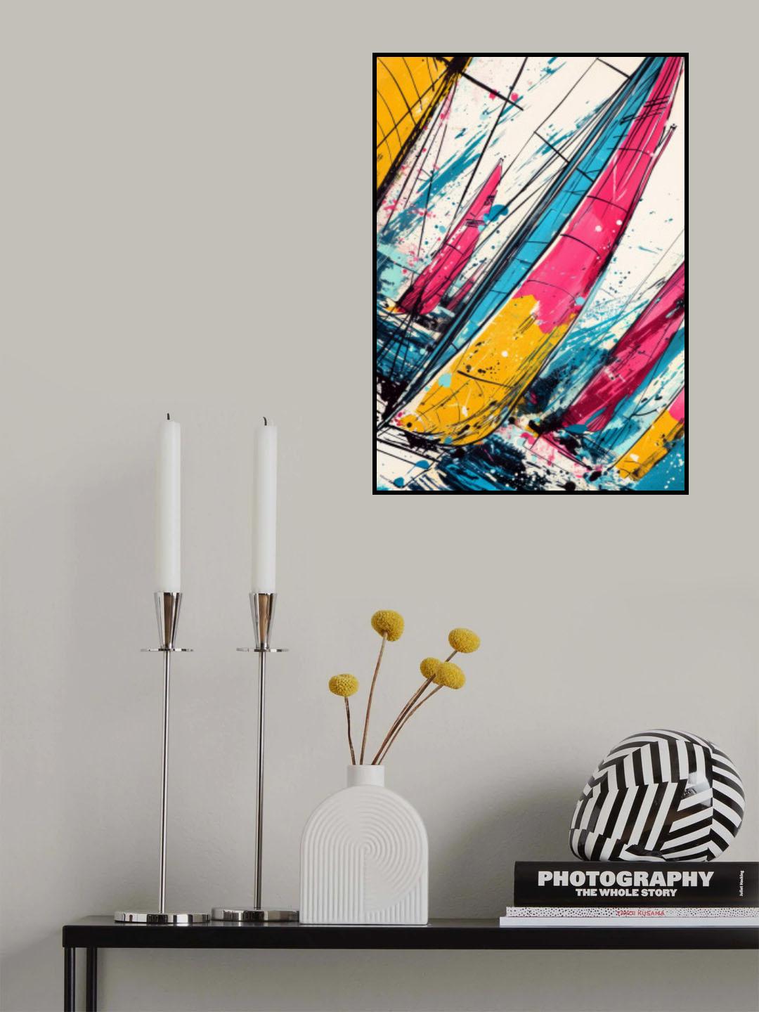Yacht racing sport art 3 Poster och Canvastavla