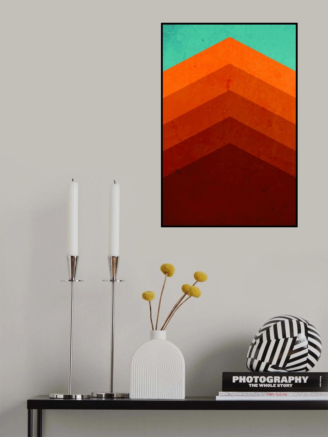 Abstract Mountain Sunrise Ii Poster och Canvastavla