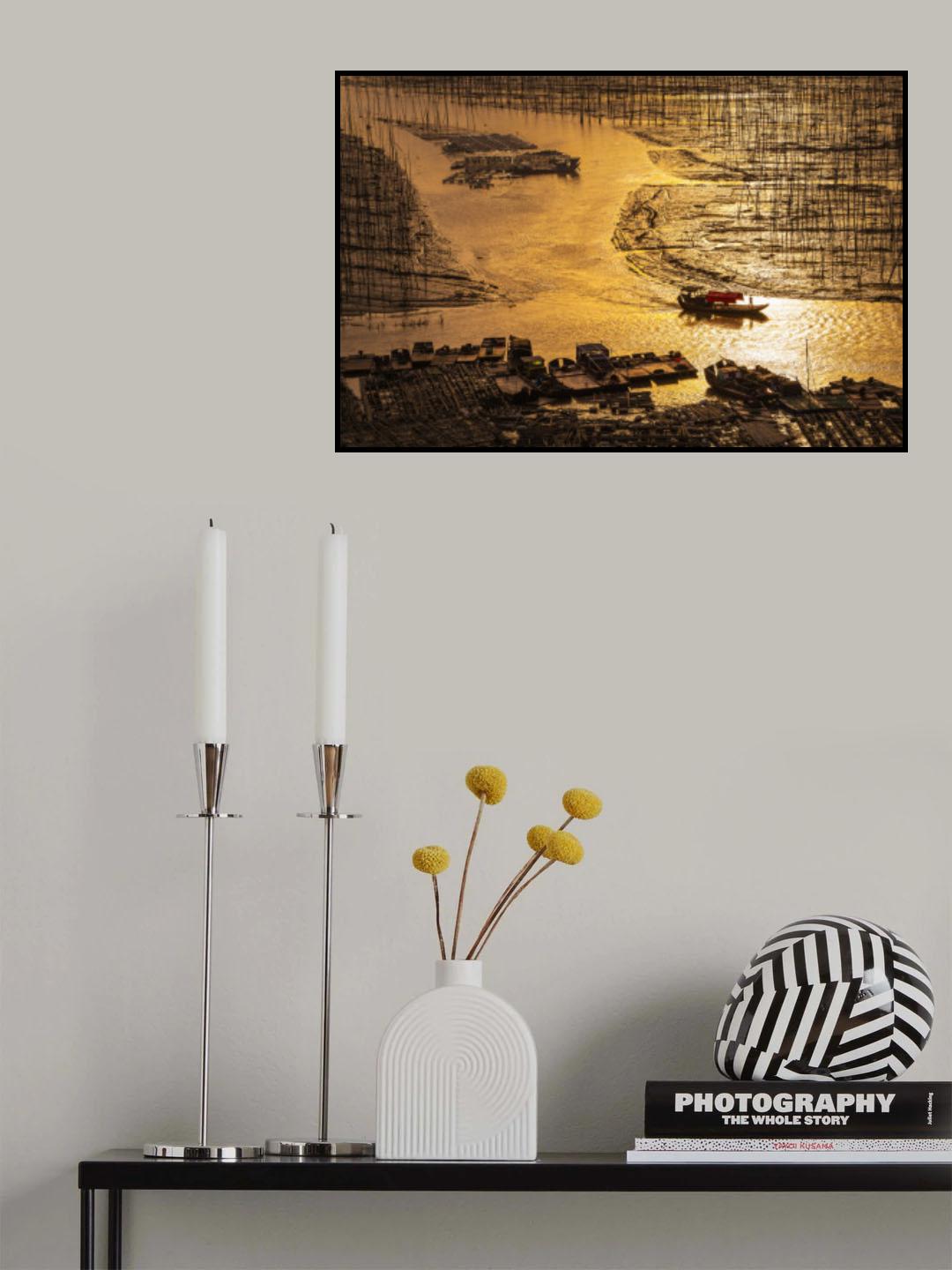 Oyster Beds Poster och Canvastavla
