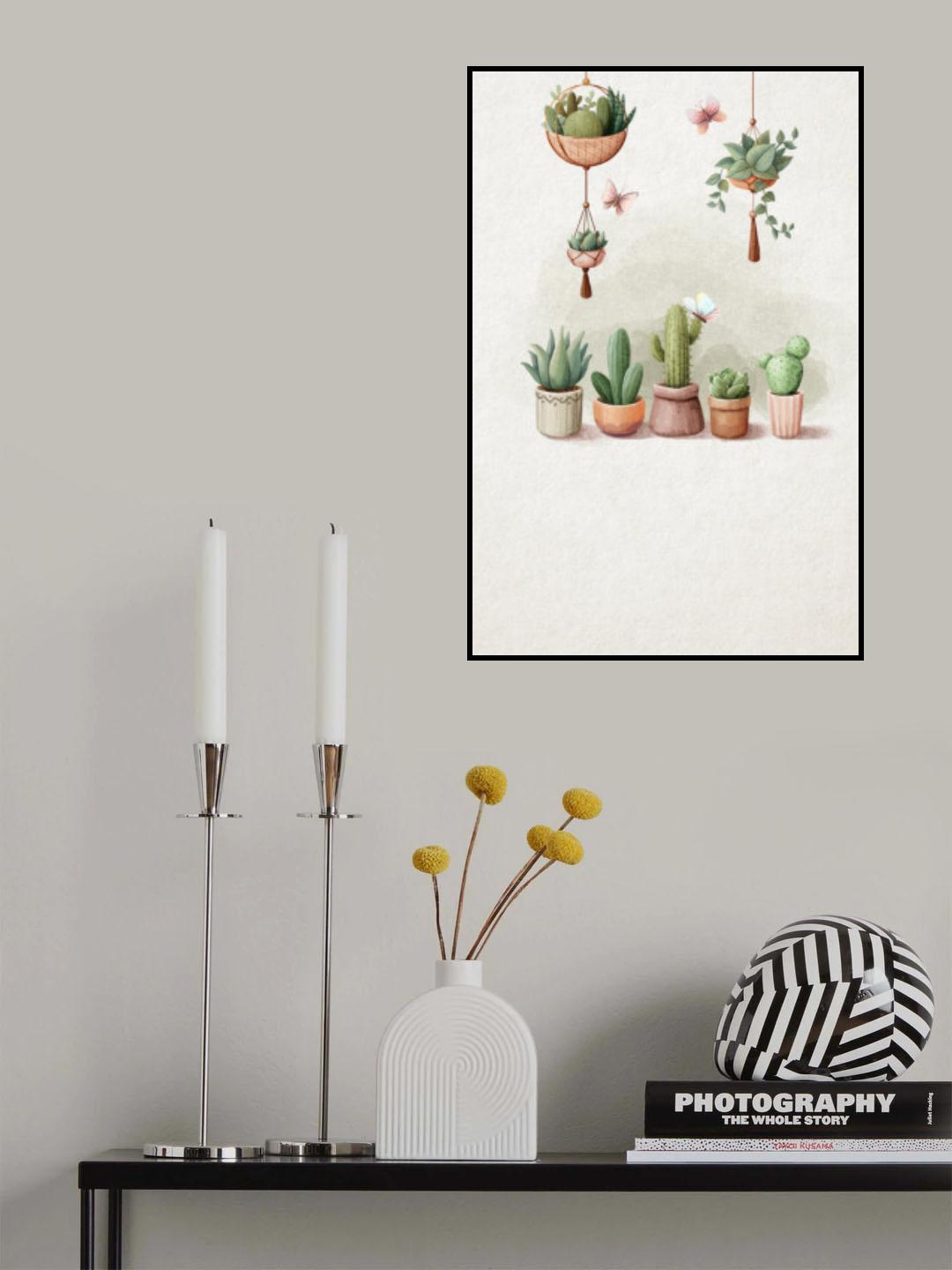 Vintage Cactus Plants (1) Poster och Canvastavla