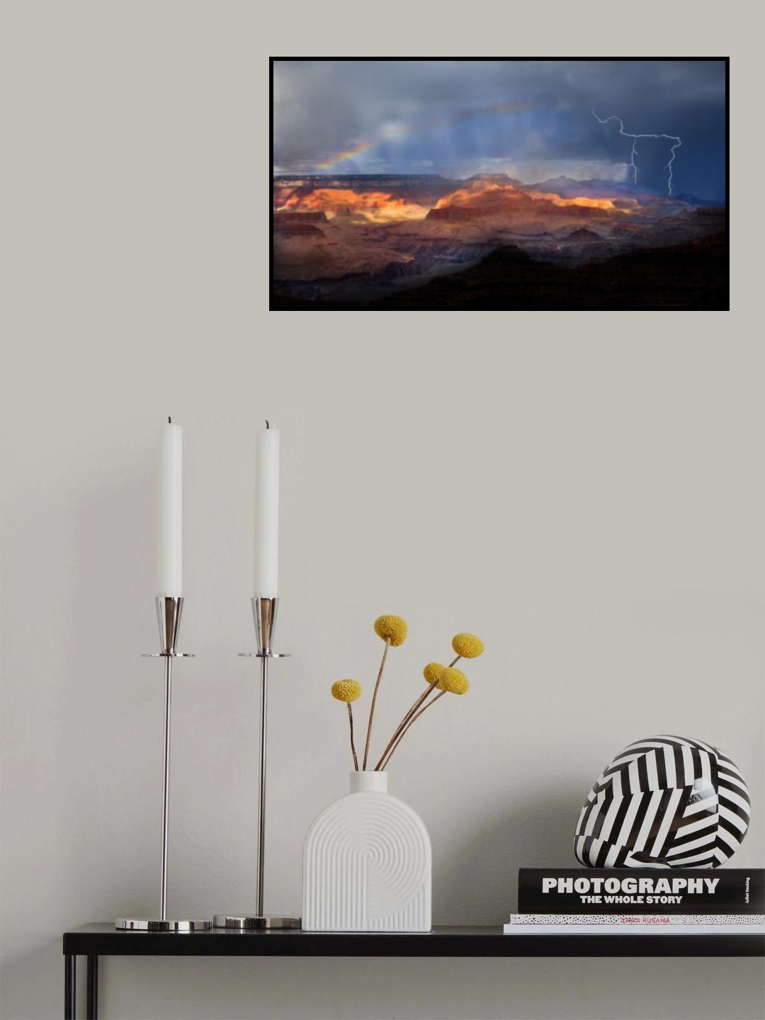 Lightning and Rainbow Meeting Poster och Canvastavla
