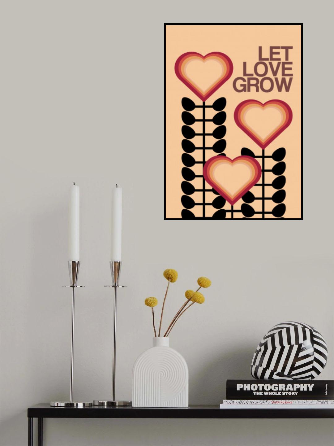 Let Love Grow Cream Poster och Canvastavla