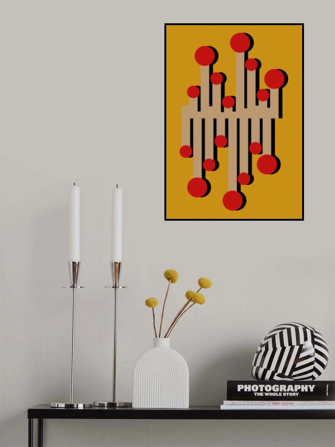 The 1968 Telephonist Mustard Poster och Canvastavla