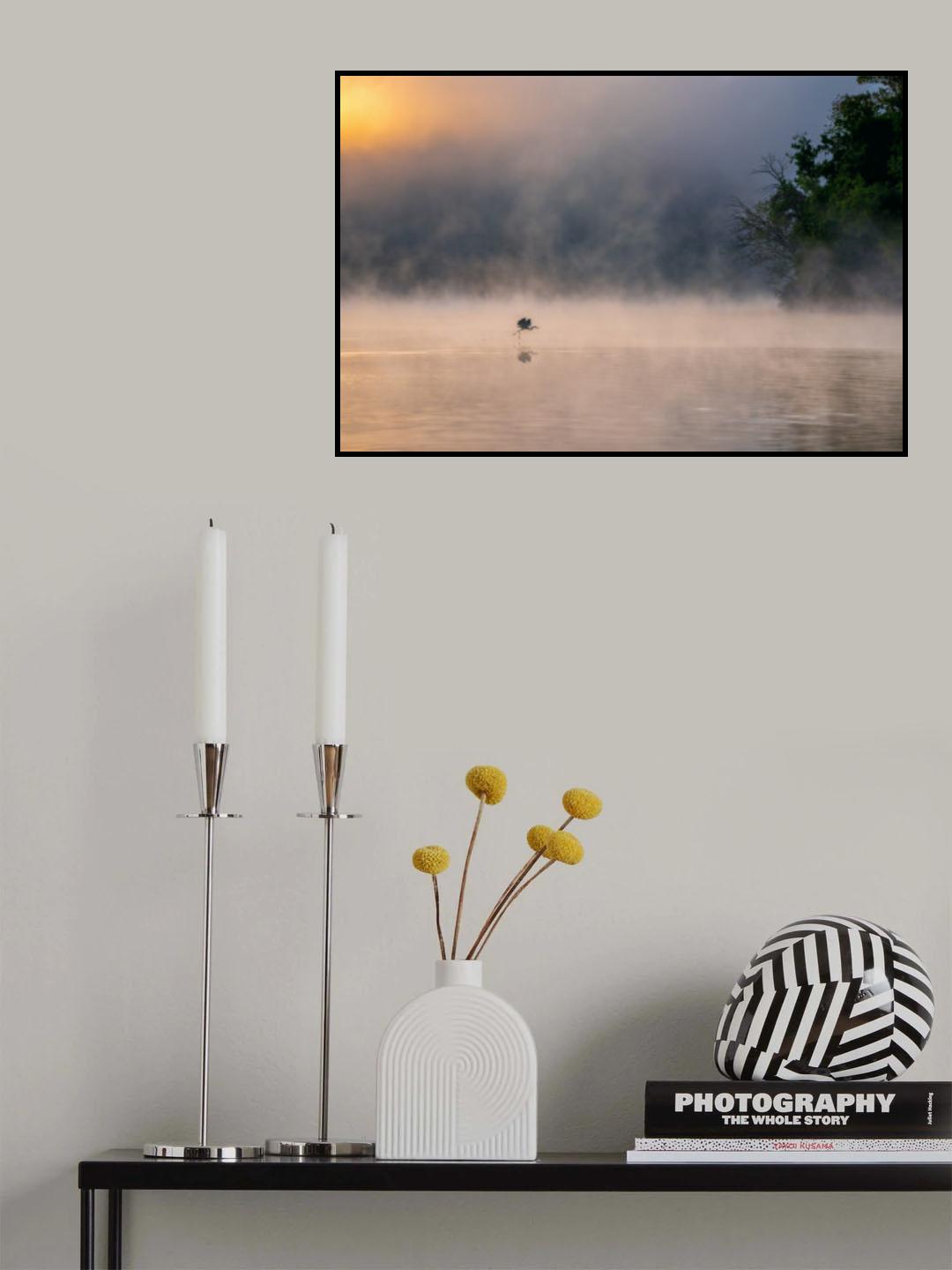 Misty lake Poster och Canvastavla