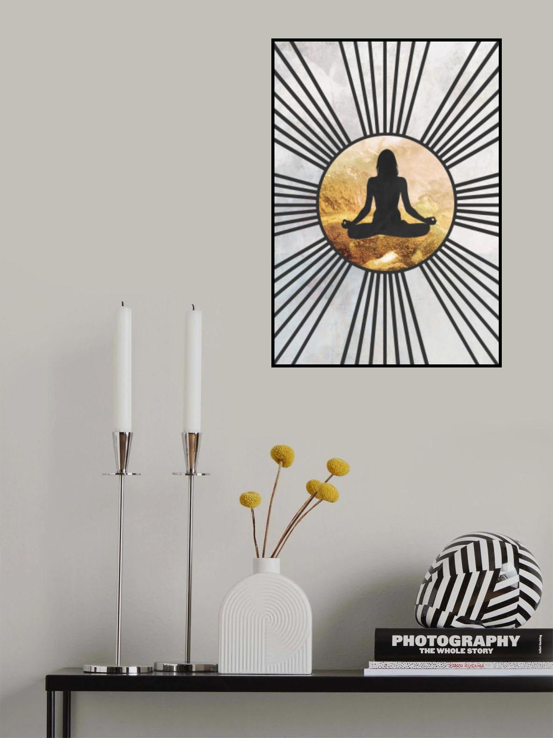 Black Gold Sun Yoga 7 Poster och Canvastavla
