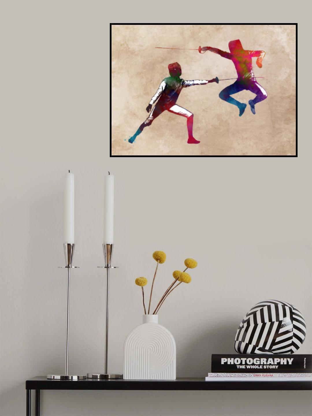 Fencers Sport Art 7 Poster och Canvastavla