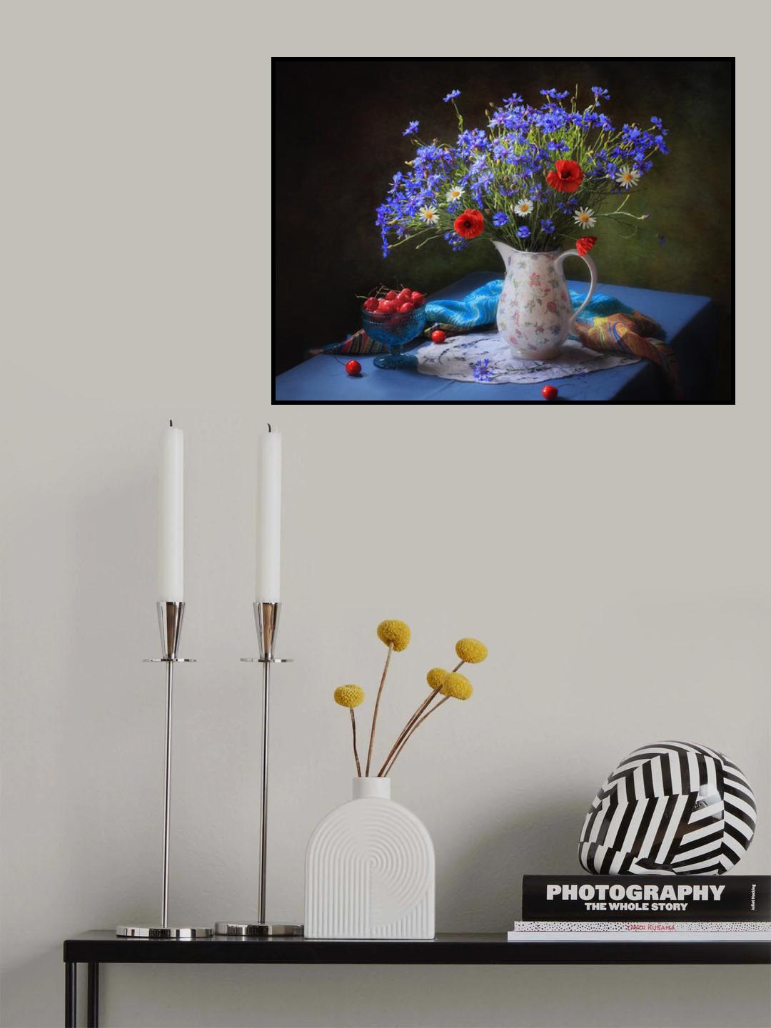 Summer still life with wildflowers Poster och Canvastavla