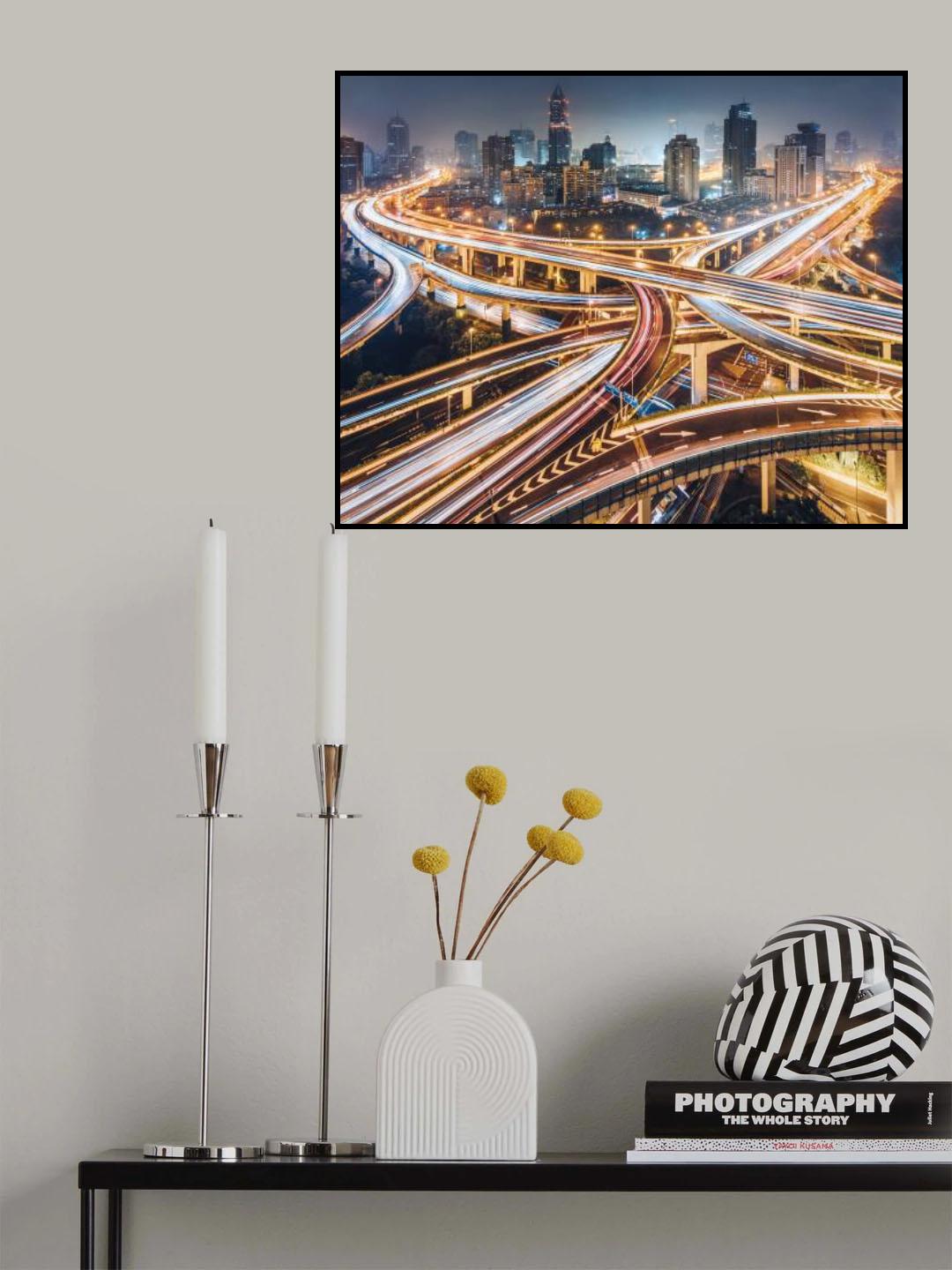 Composition of the city Poster och Canvastavla