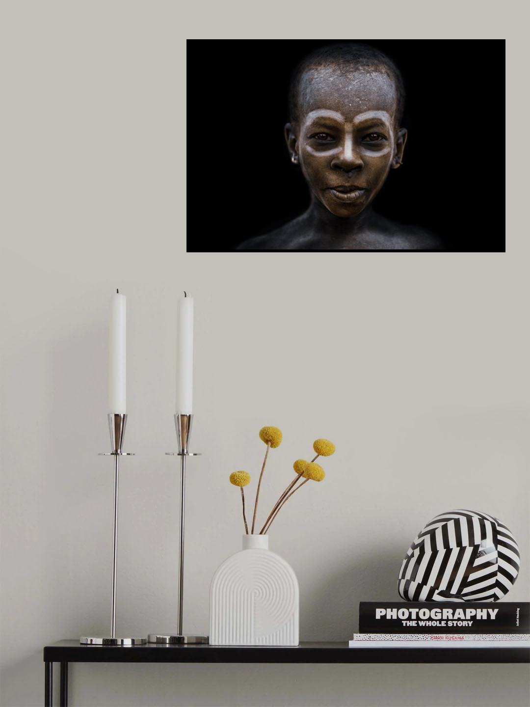 Boy from Mursi tribe SIYP,Southern Ethiopia Poster och Canvastavla