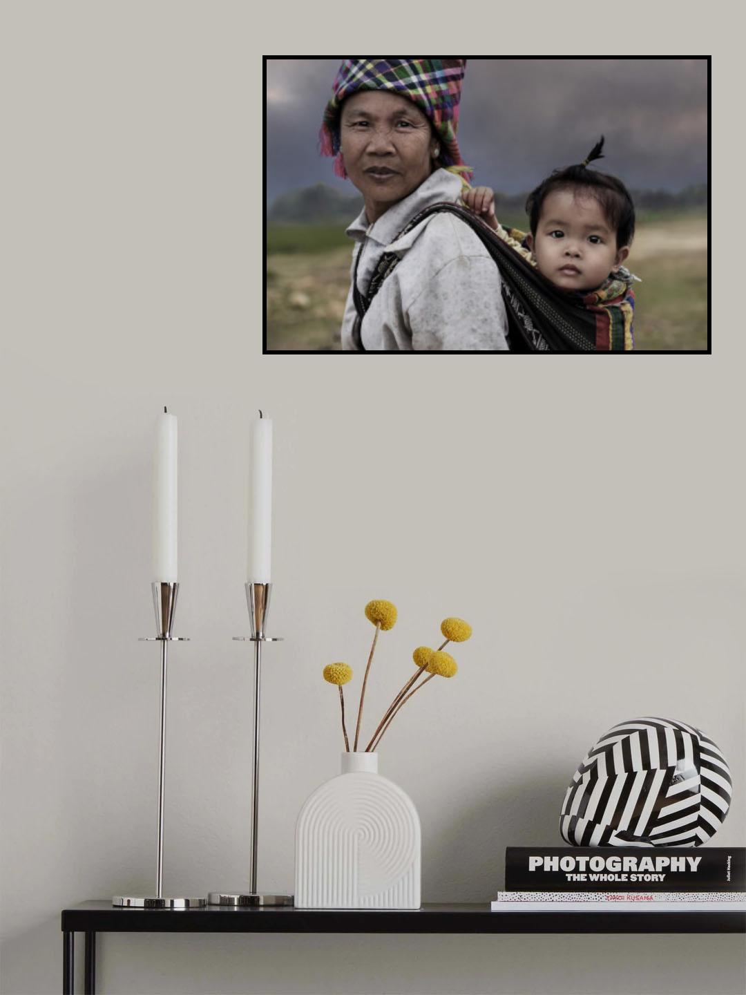 Mom and baby girl Poster och Canvastavla