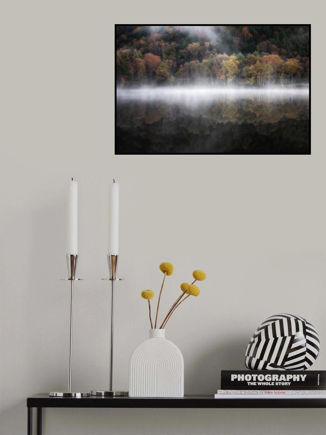 The mystical pond in the autumn 3 Poster och Canvastavla