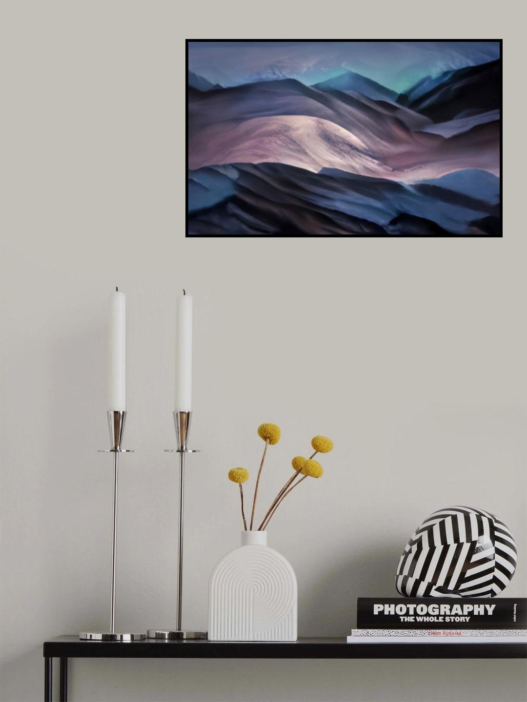 Moonlight on the mountains Poster och Canvastavla