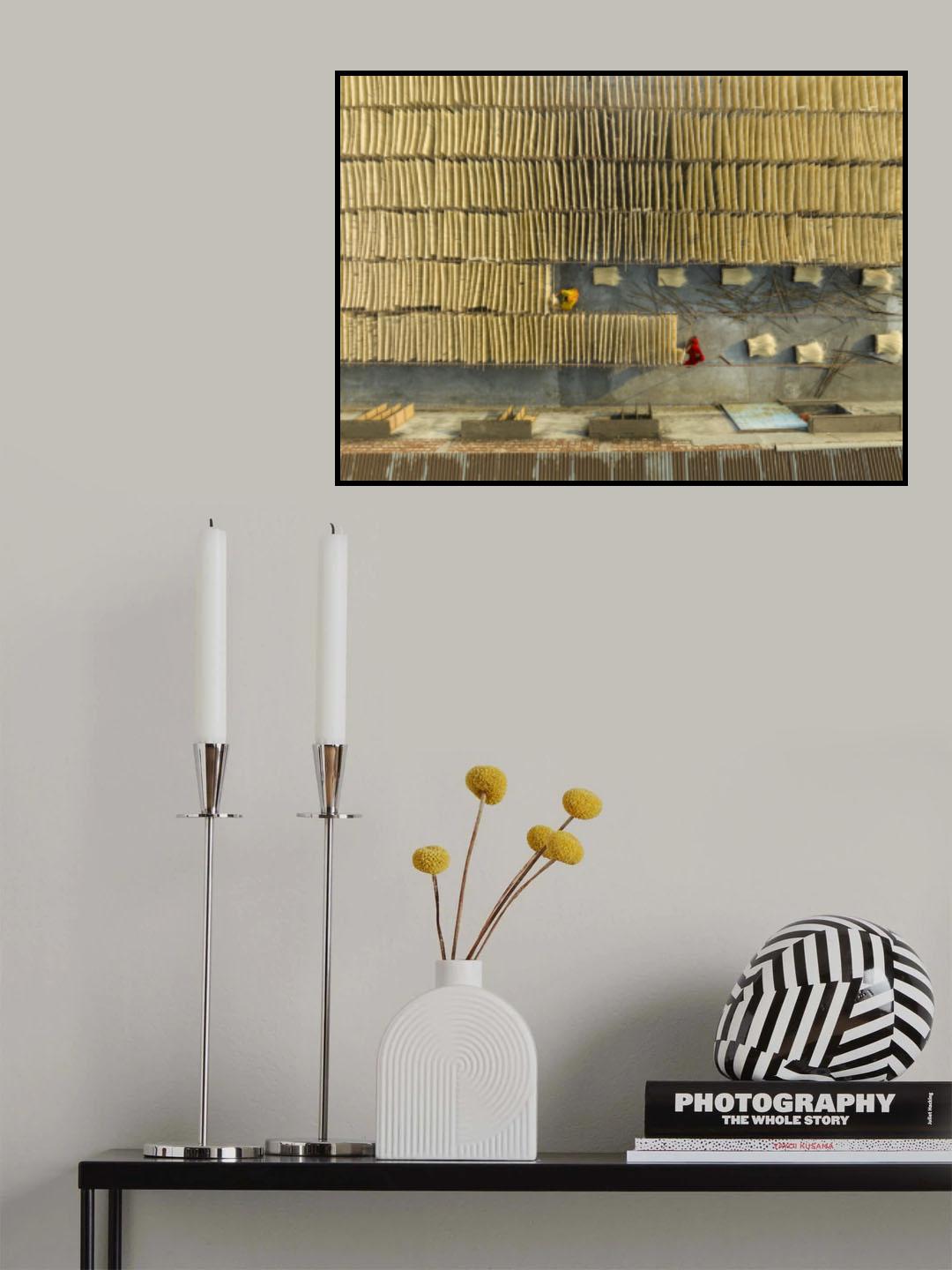 Noodles drying Poster och Canvastavla