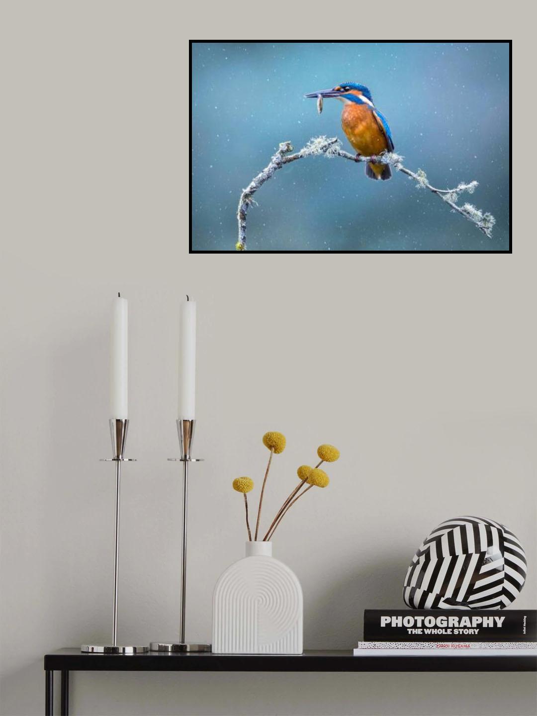 Fishing in winter Poster och Canvastavla