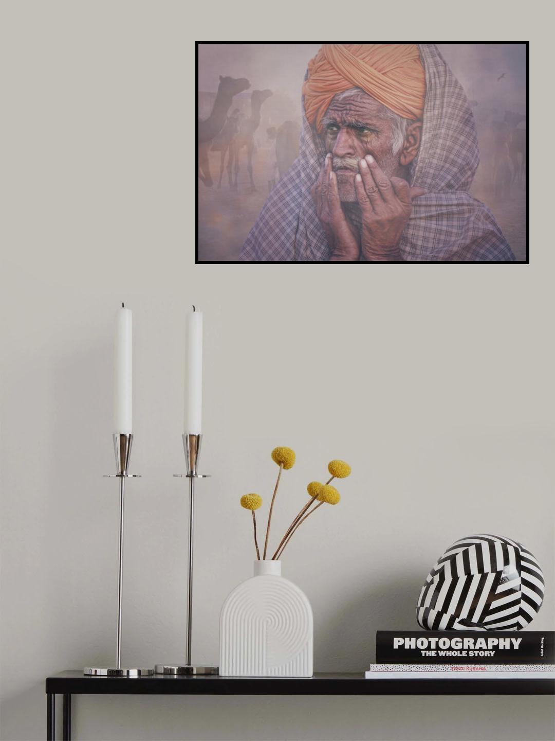 Old Rajasthani man Poster och Canvastavla
