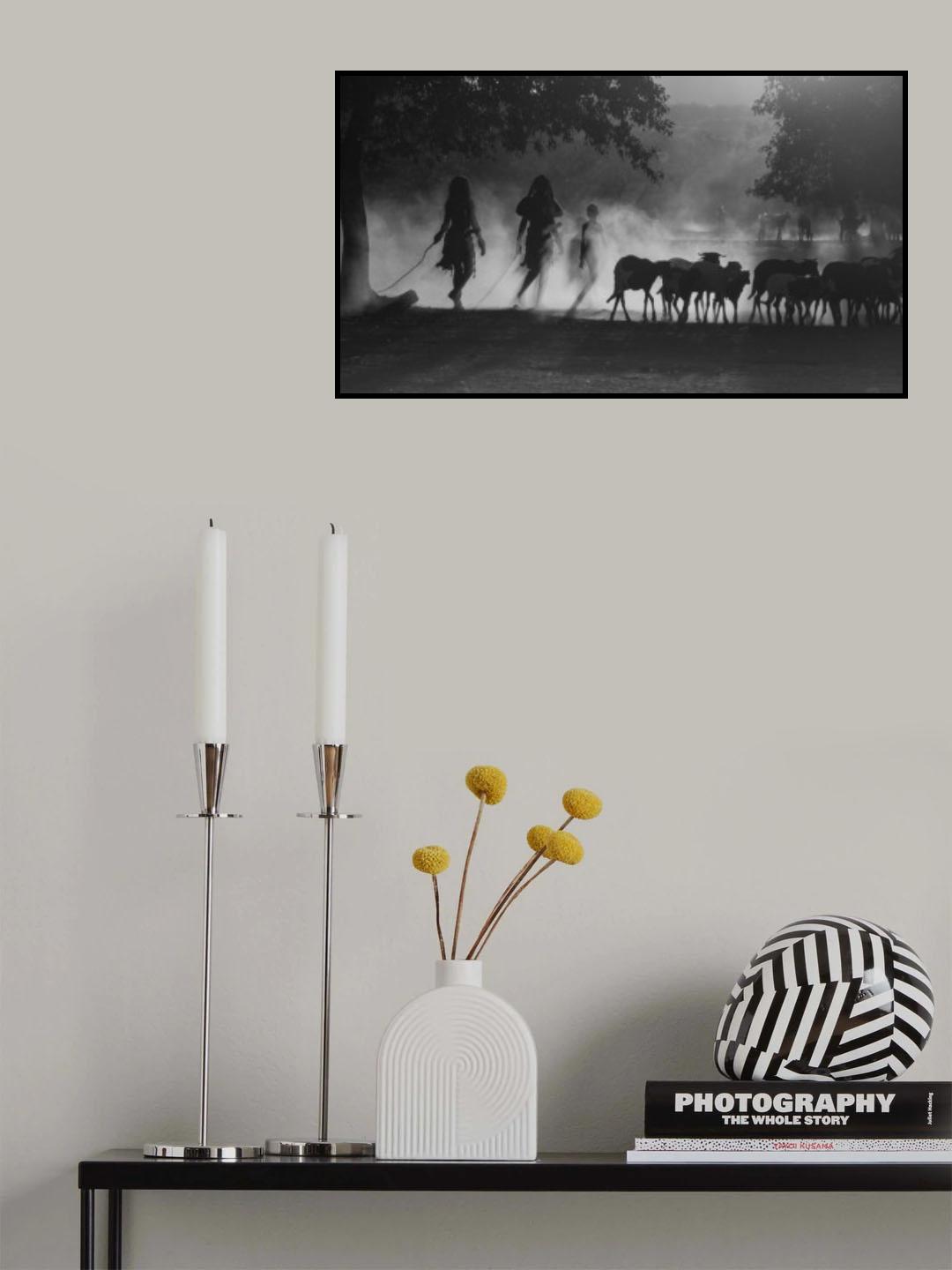 Simba children herding cattle Poster och Canvastavla